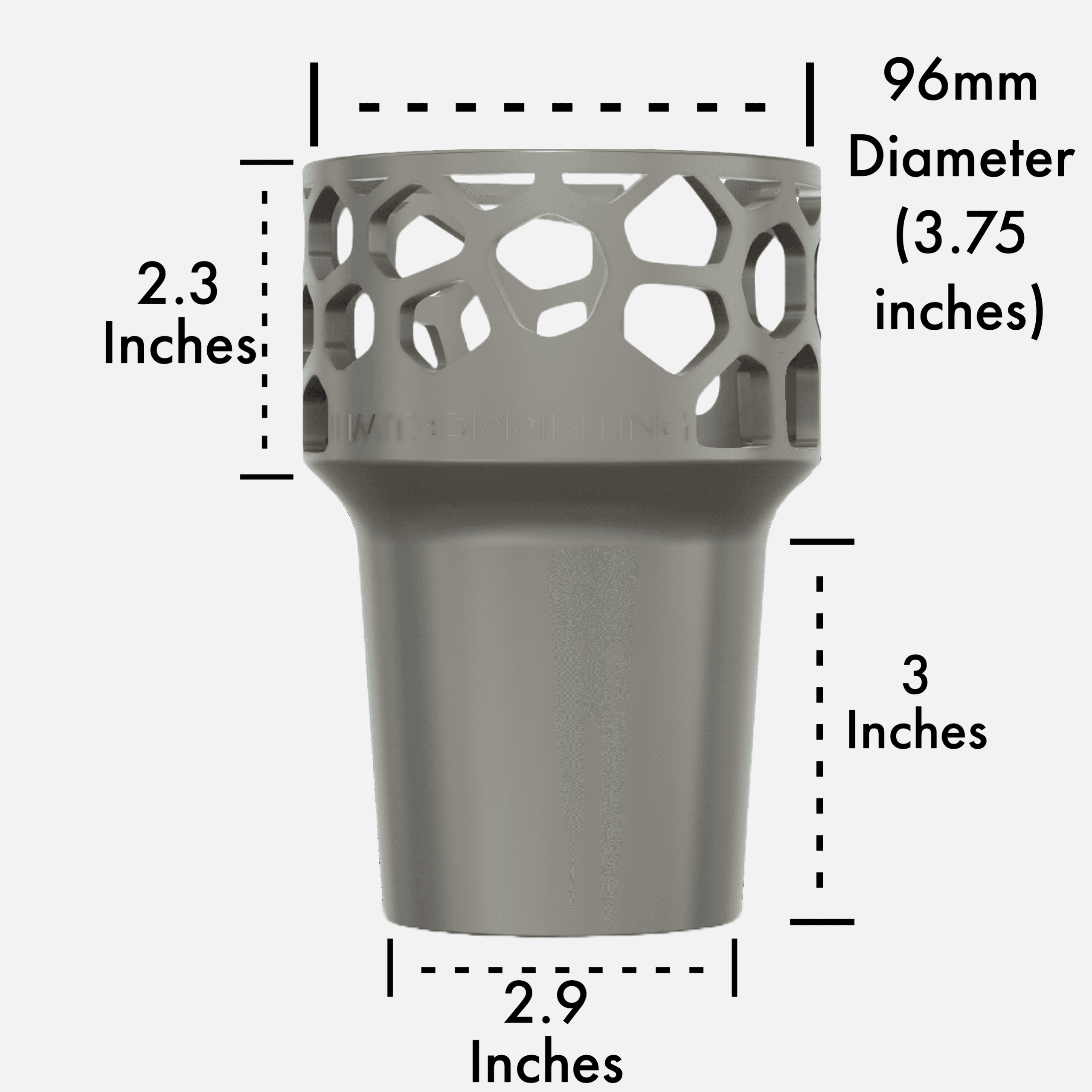 Car Cup Adapter for Nalgene and HyrdoFlasks (Personal Use) 3d model