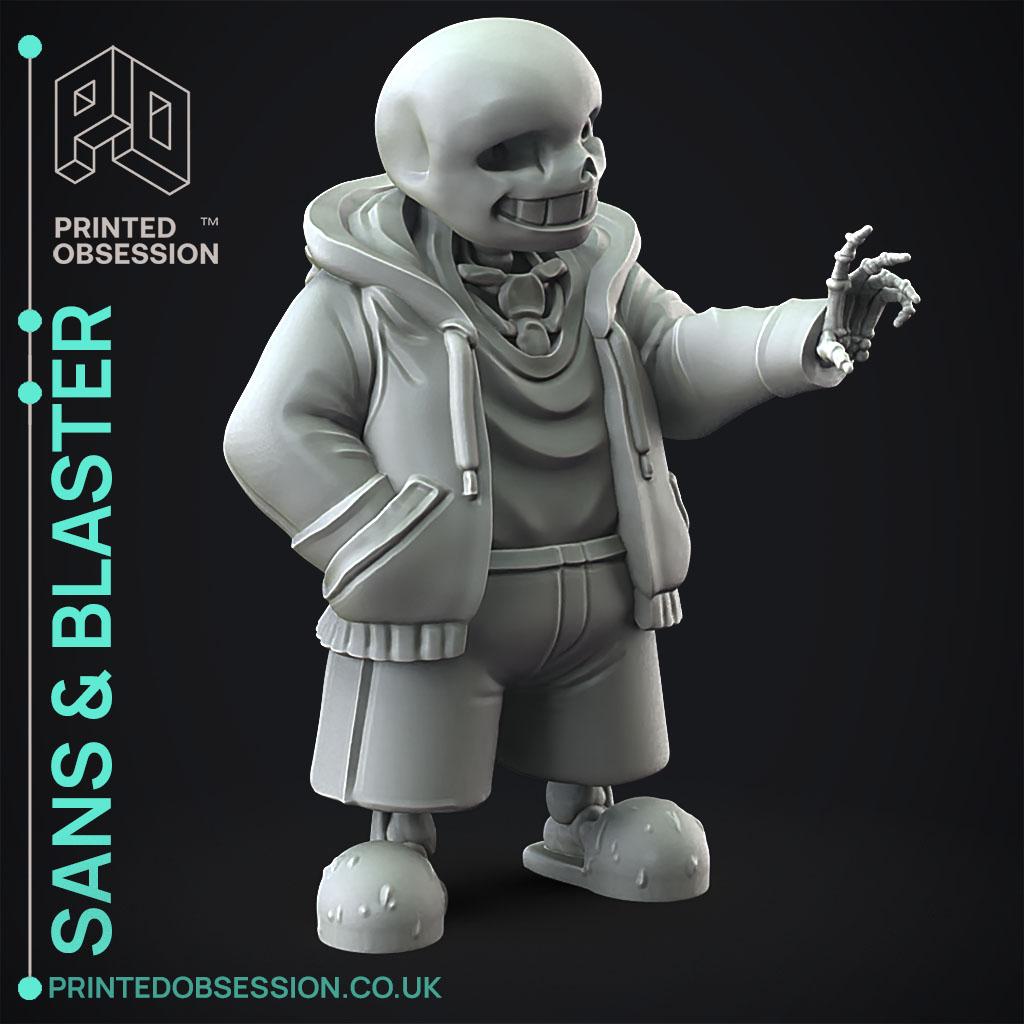 Sans & Gaster Blaster - Undertale - Fan Art 3d model