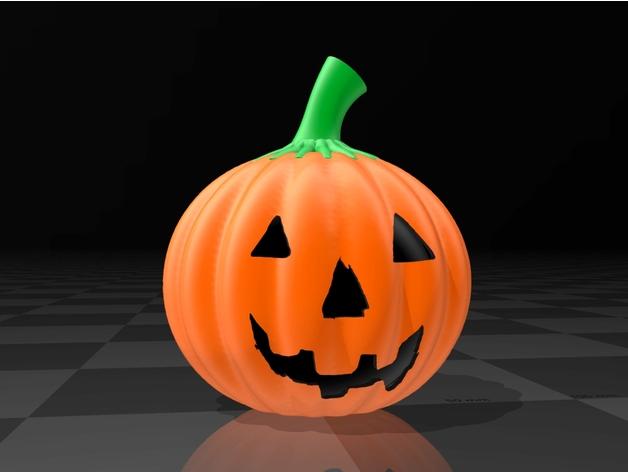 pumkin halloween deko / closed - hollow 3d model