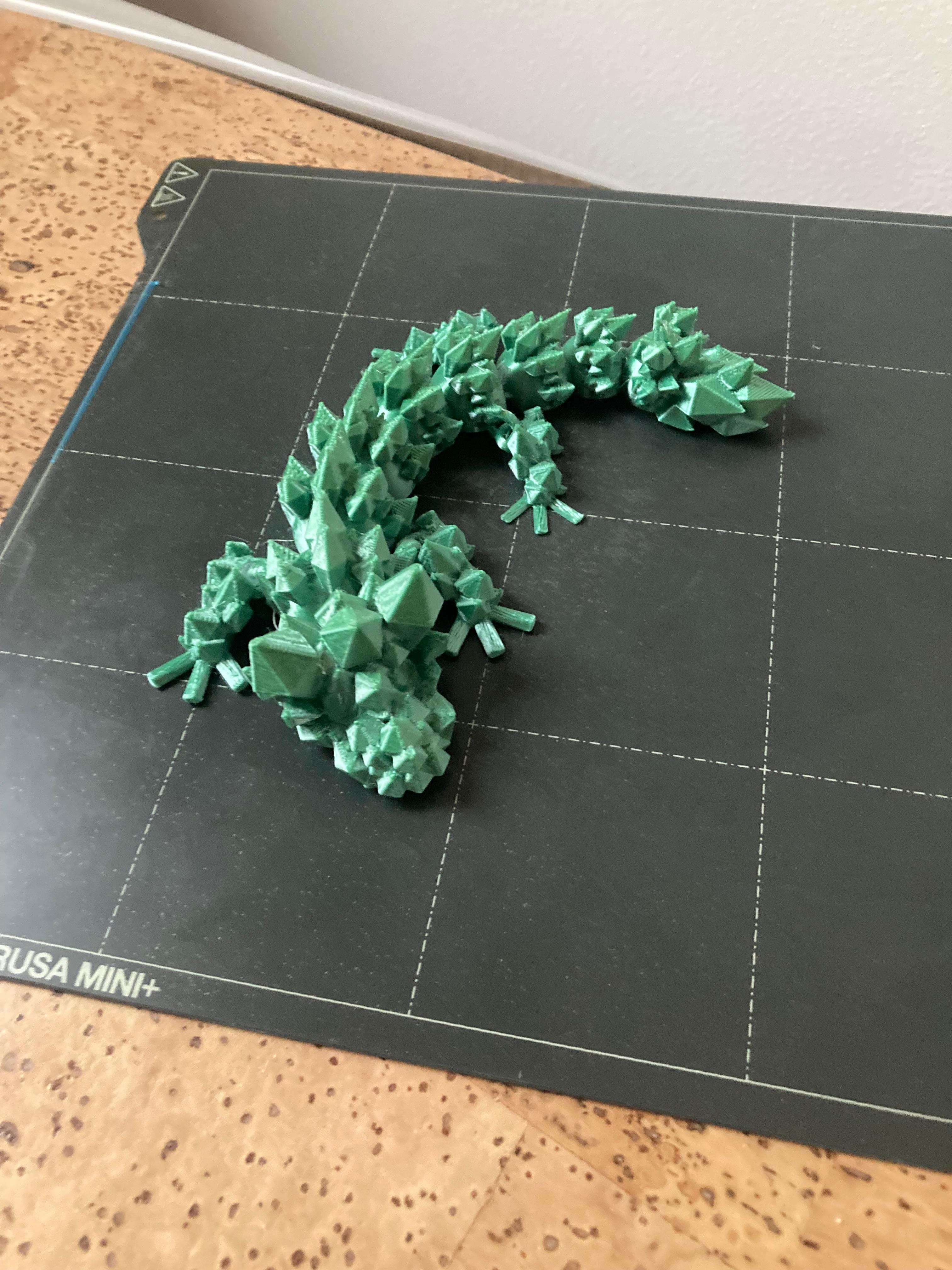 Print-in-Place Articulated flexi Baby-Kristall Drache - Super - 3d model