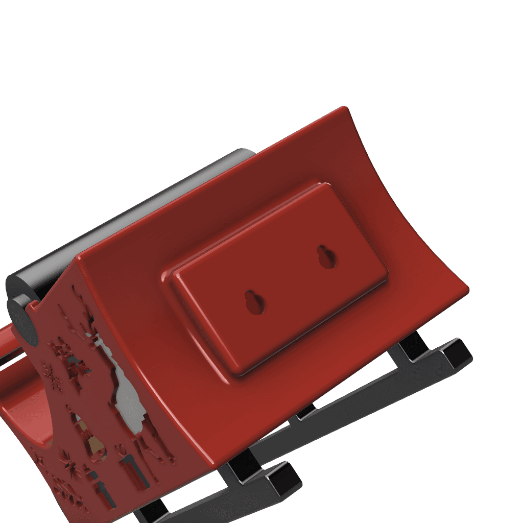 TOILET PAPER HOLDER SANTAS SLEIGH 3d model