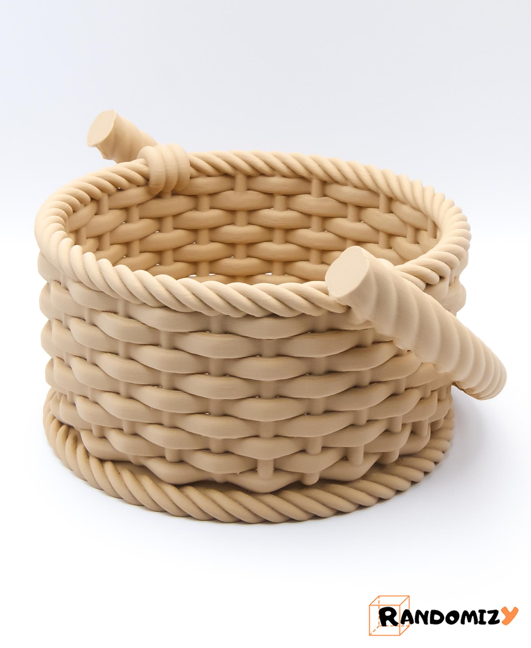 Woven Wicker Basket 3d model