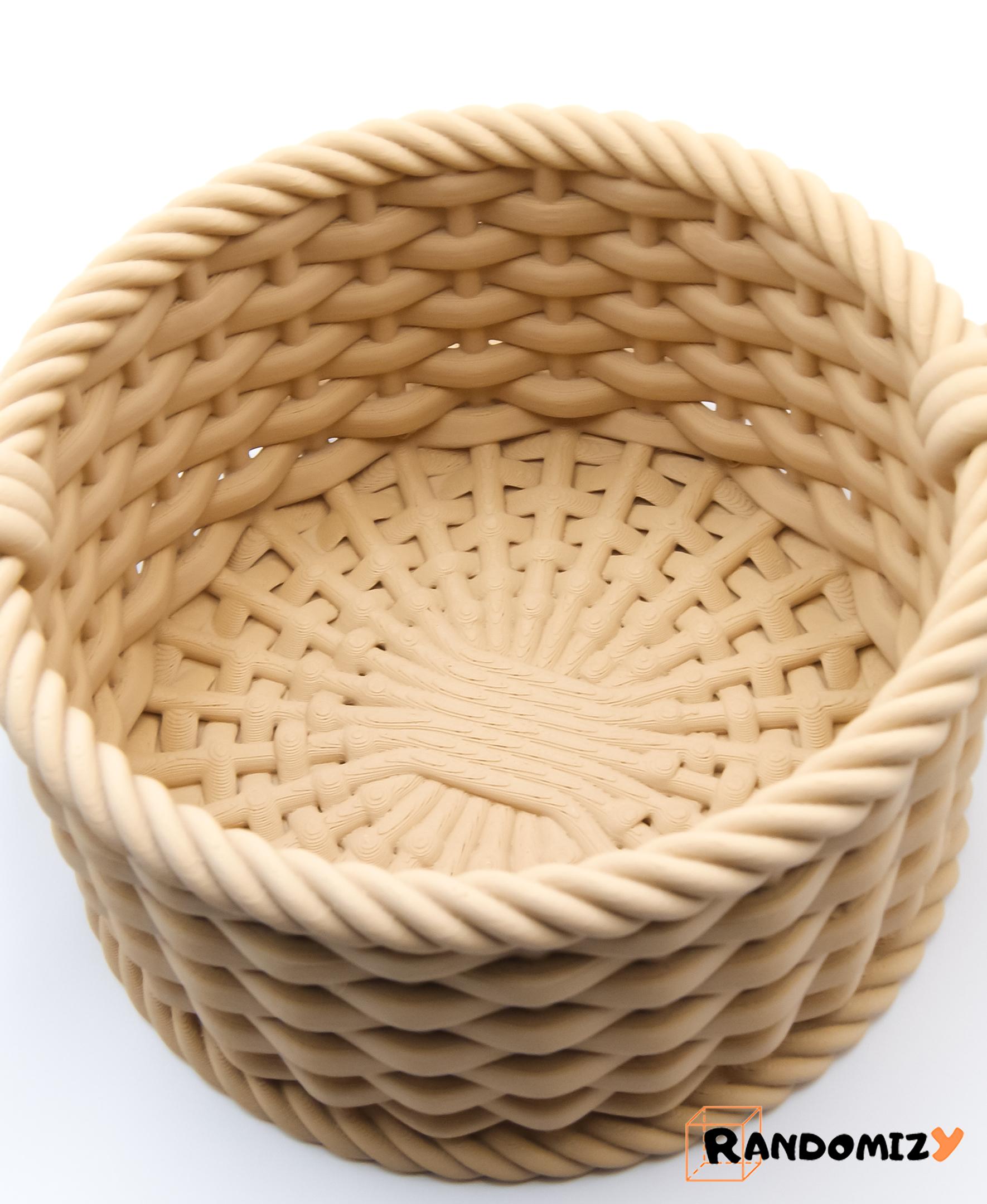 Woven Wicker Basket 3d model