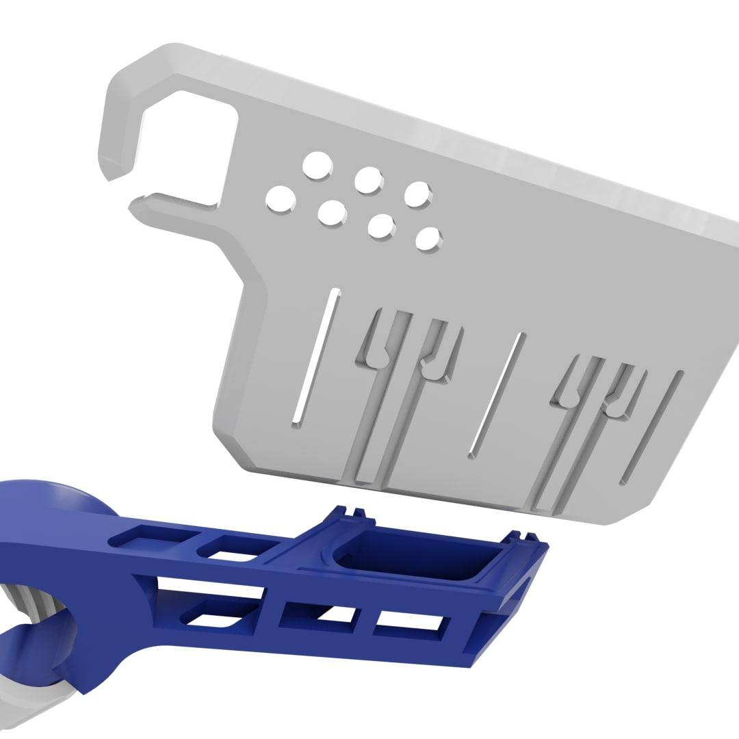 Shower Soap Dish (Adjustable) 3d model