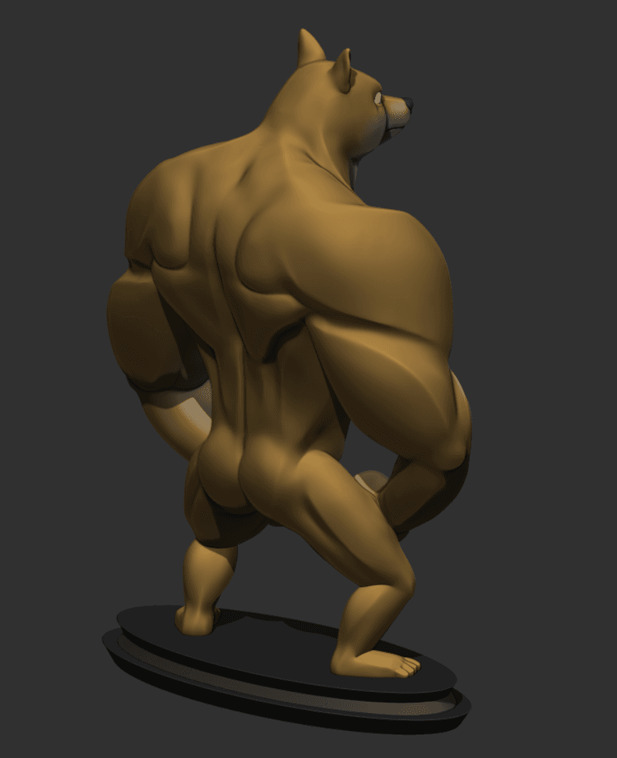 Buff Shiba Meme 3d model