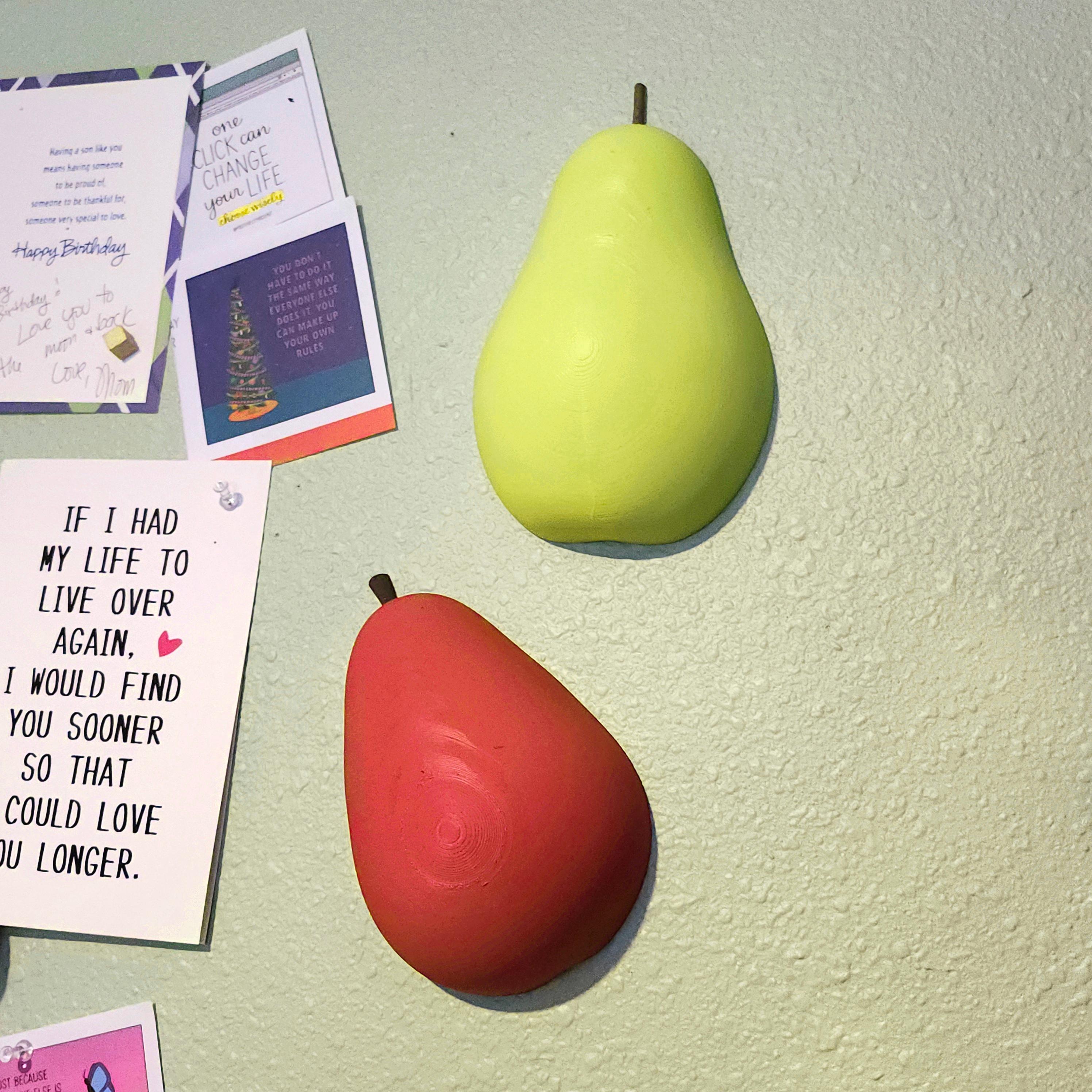 Jumbo Pear-Themed Decorative Pop-Out 3D Wall Art Set :: The 'Low-Hanging Fruit' Collection 3d model