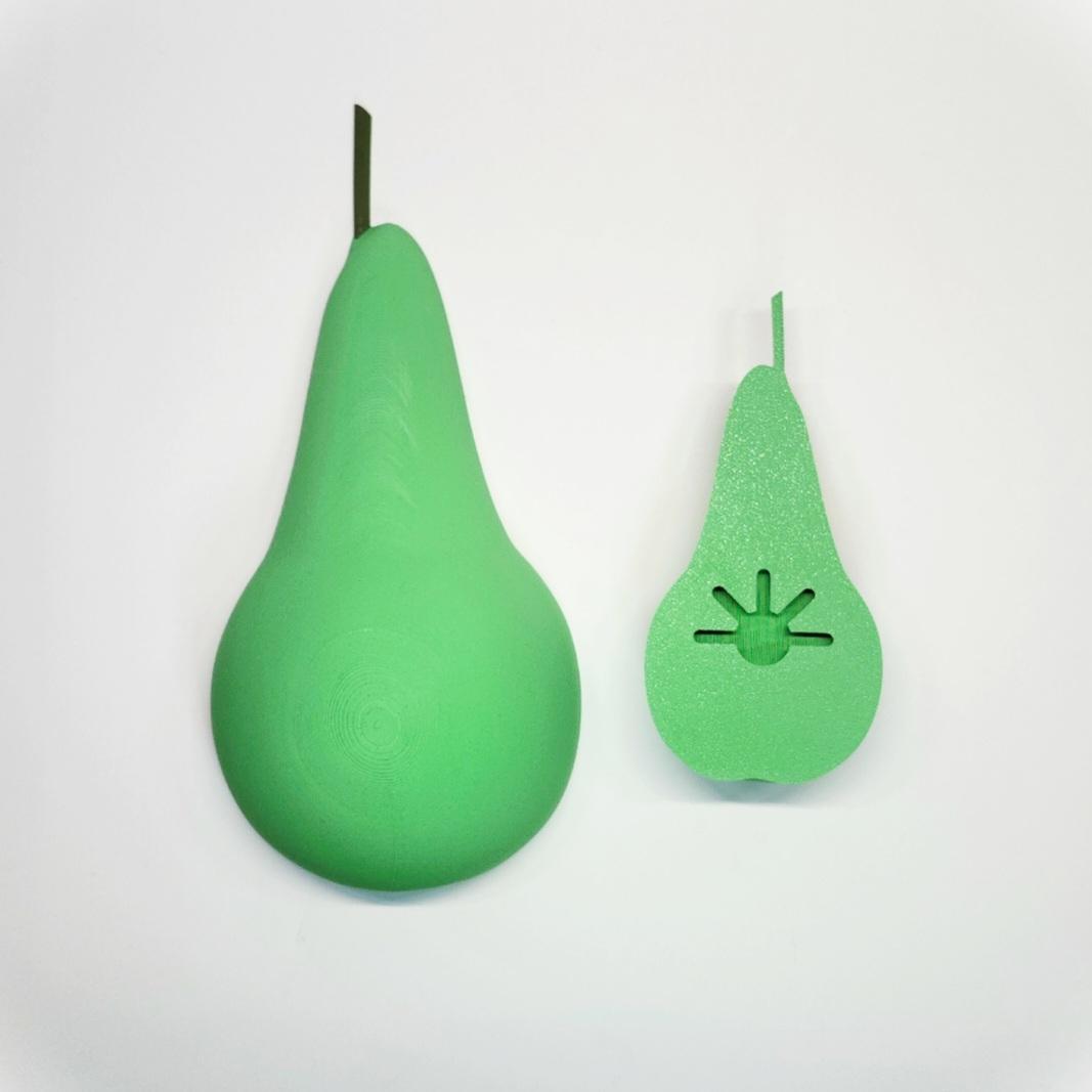 Jumbo Pear-Themed Decorative Pop-Out 3D Wall Art Set :: The 'Low-Hanging Fruit' Collection 3d model