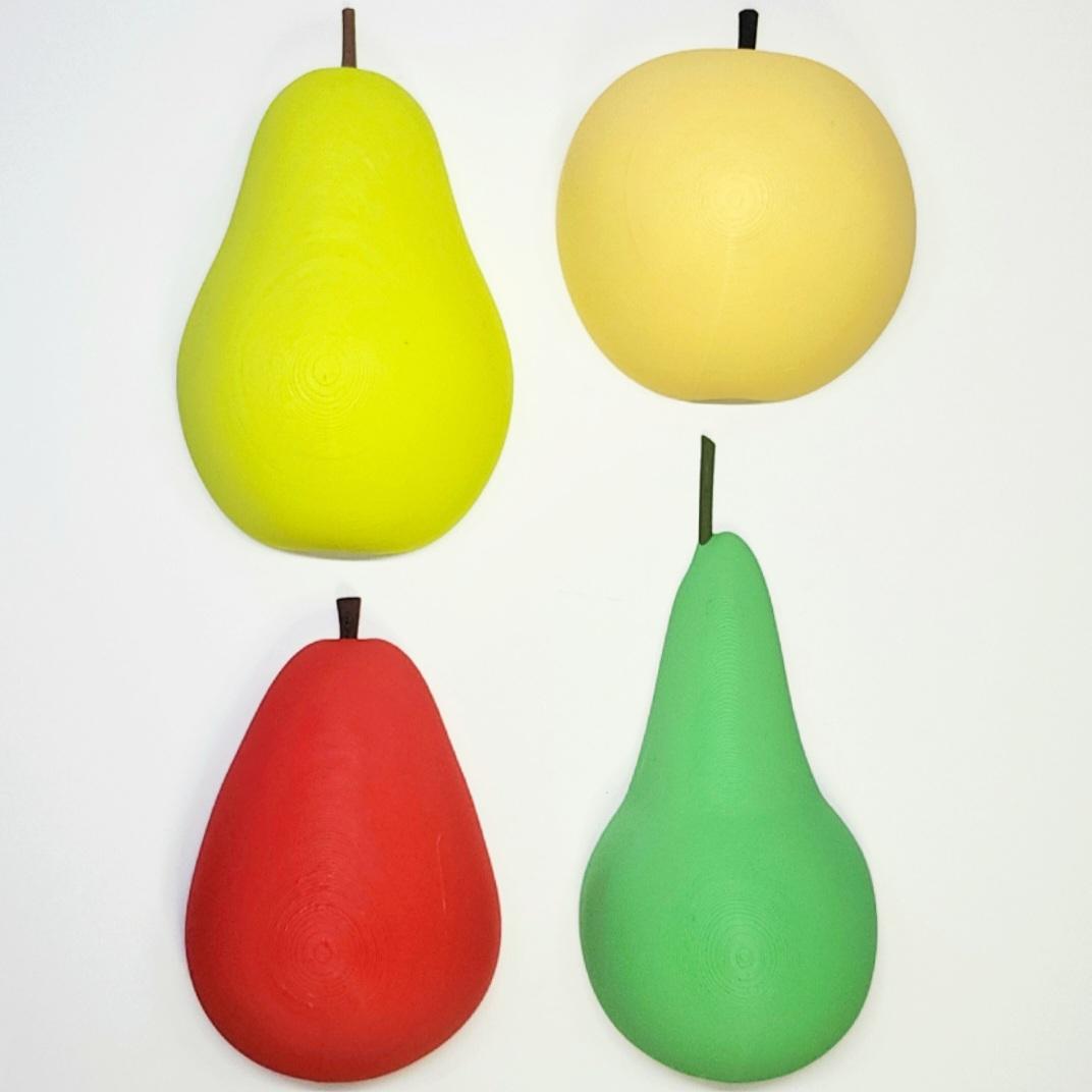 Jumbo Pear-Themed Decorative Pop-Out 3D Wall Art Set :: The 'Low-Hanging Fruit' Collection 3d model