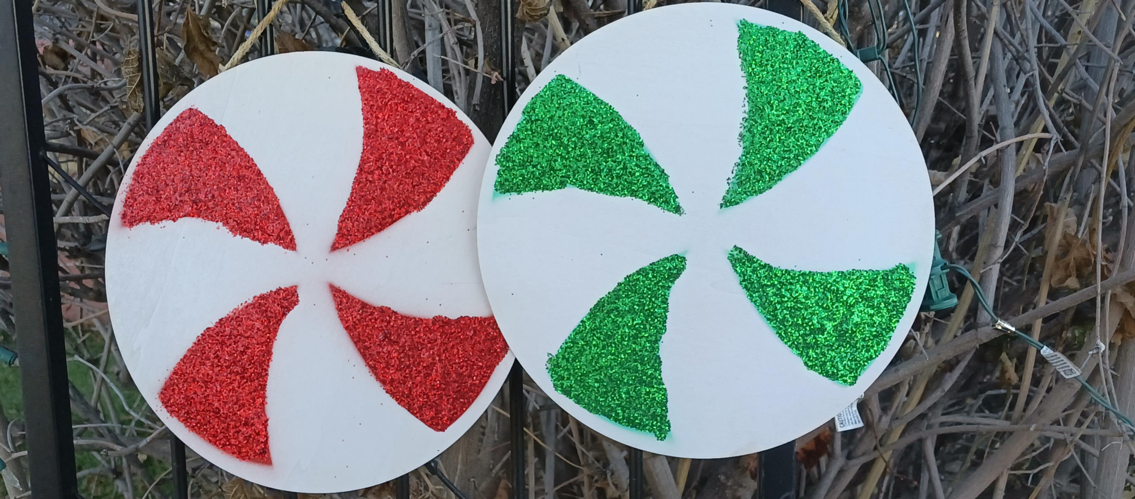 Lollipop and pepermint stencil for crafts Christmas and more 3d model