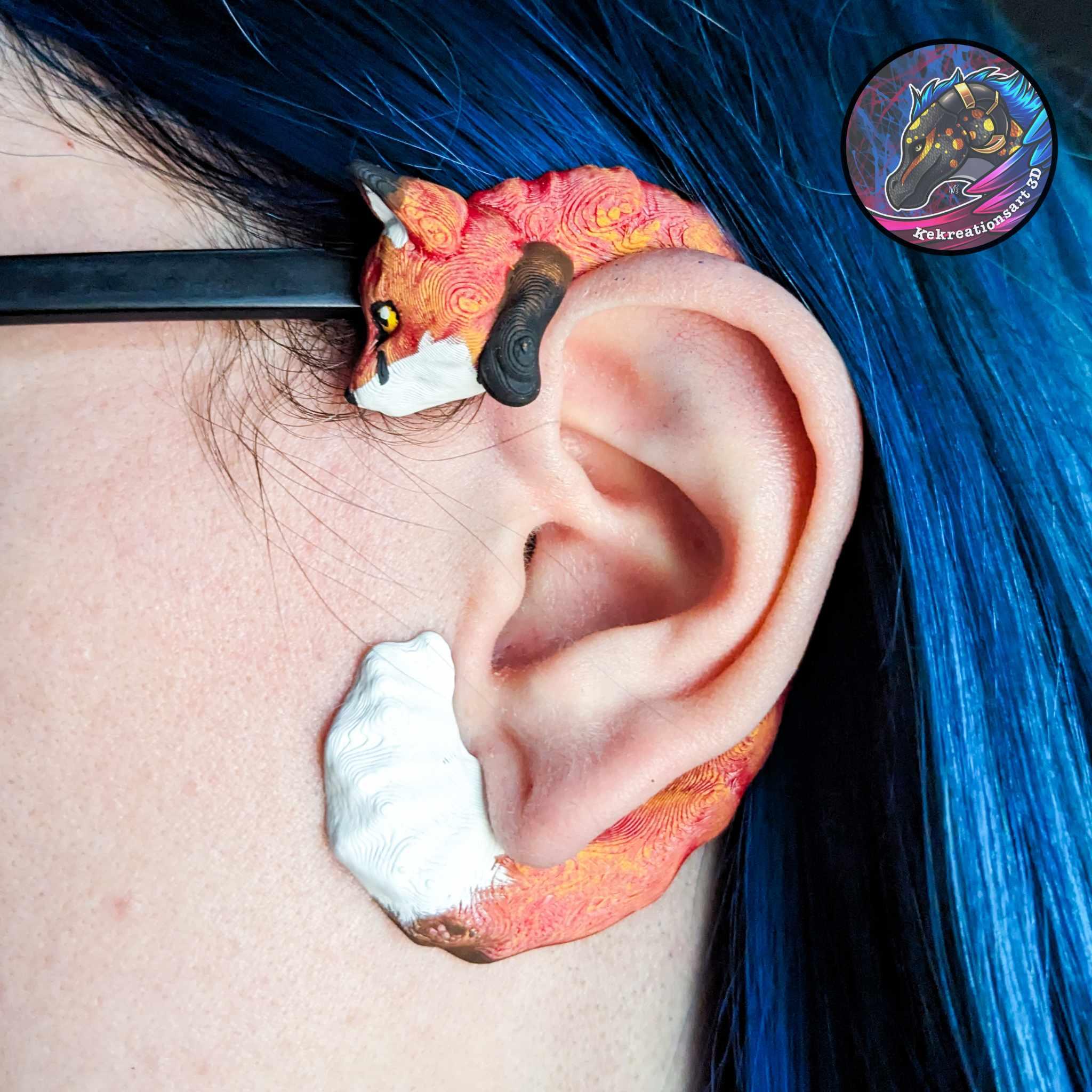 Fox ear cuff 3d model