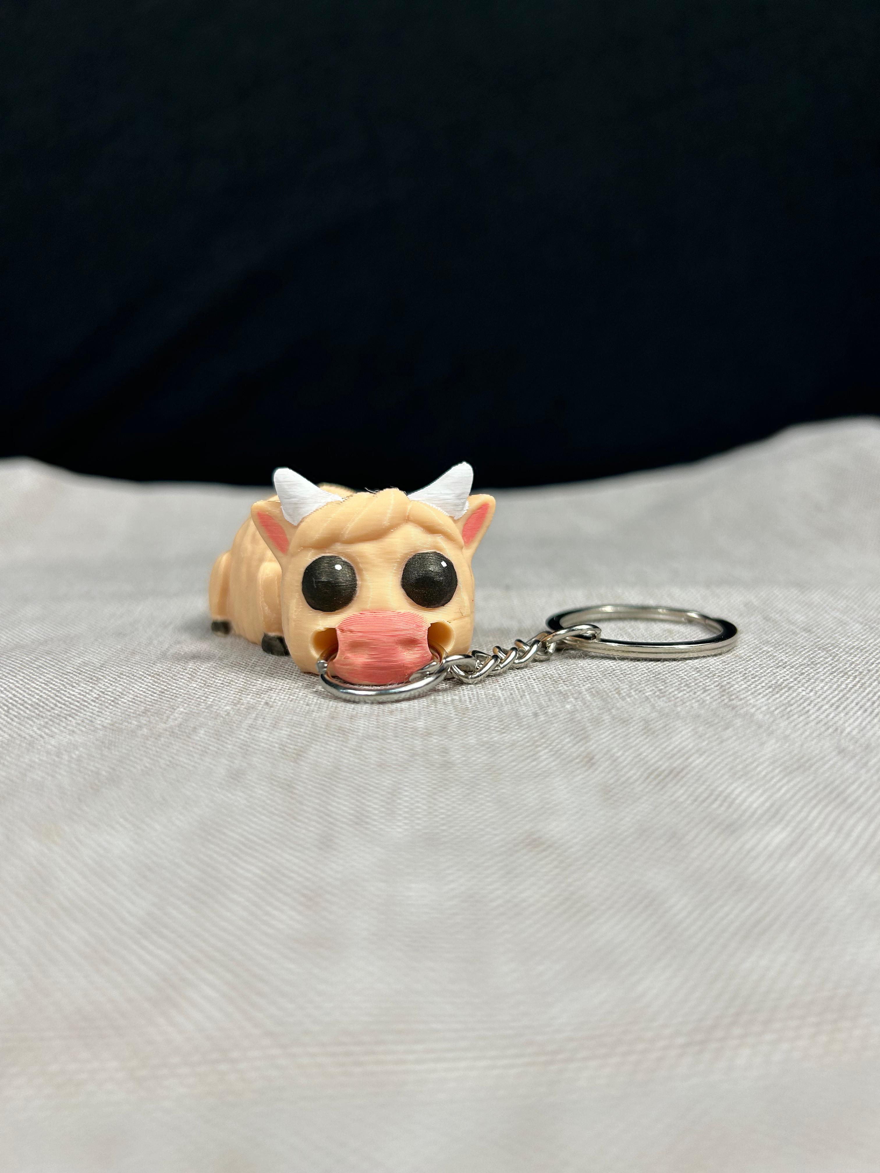 Highland Cow Keychain 3d model