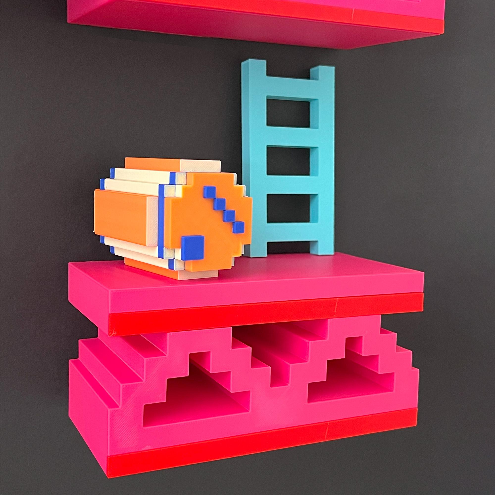 DONKEY KONG SHELVES + INCLUDES BARRELS, LADDER & DK 3d model