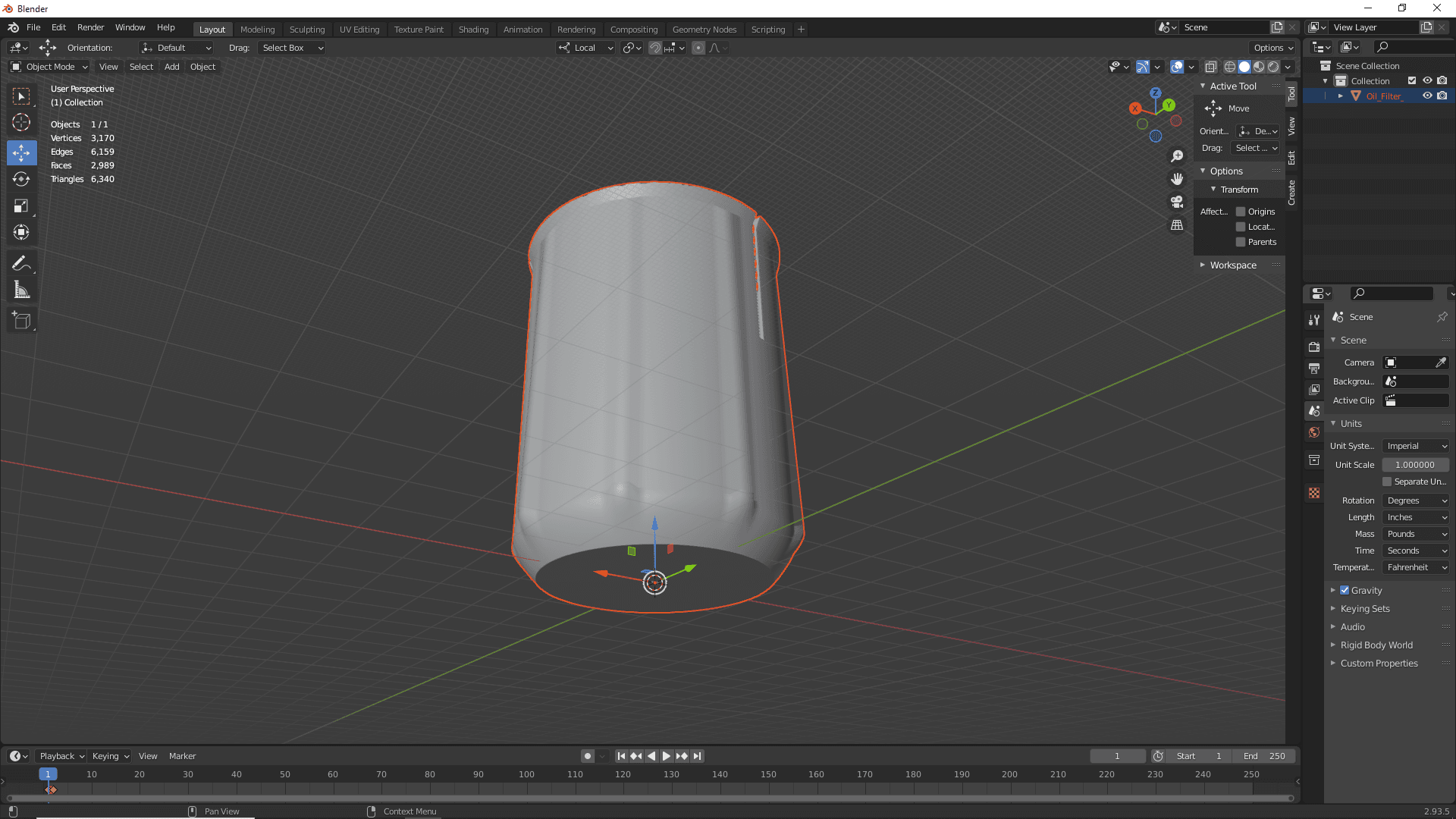 Oil Filter Case 3d model