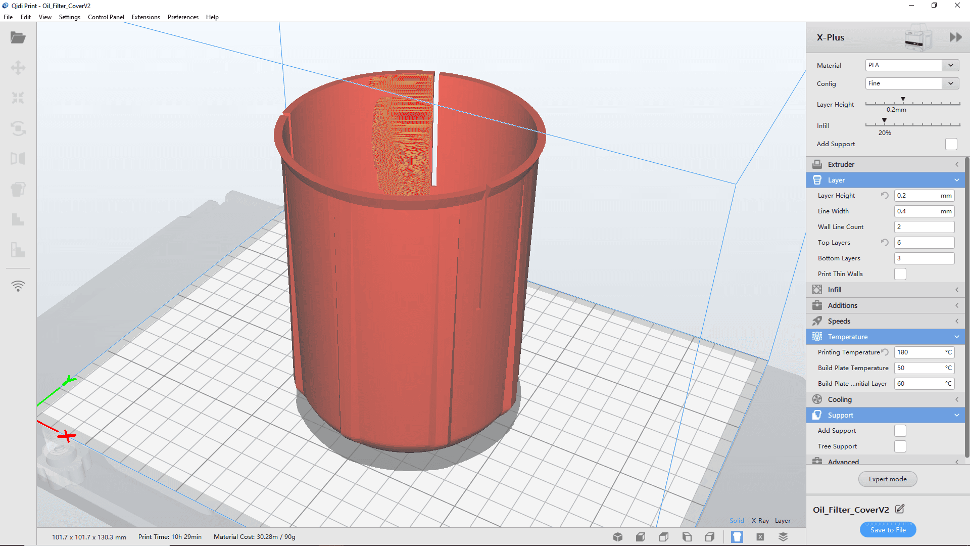 Oil Filter Case 3d model