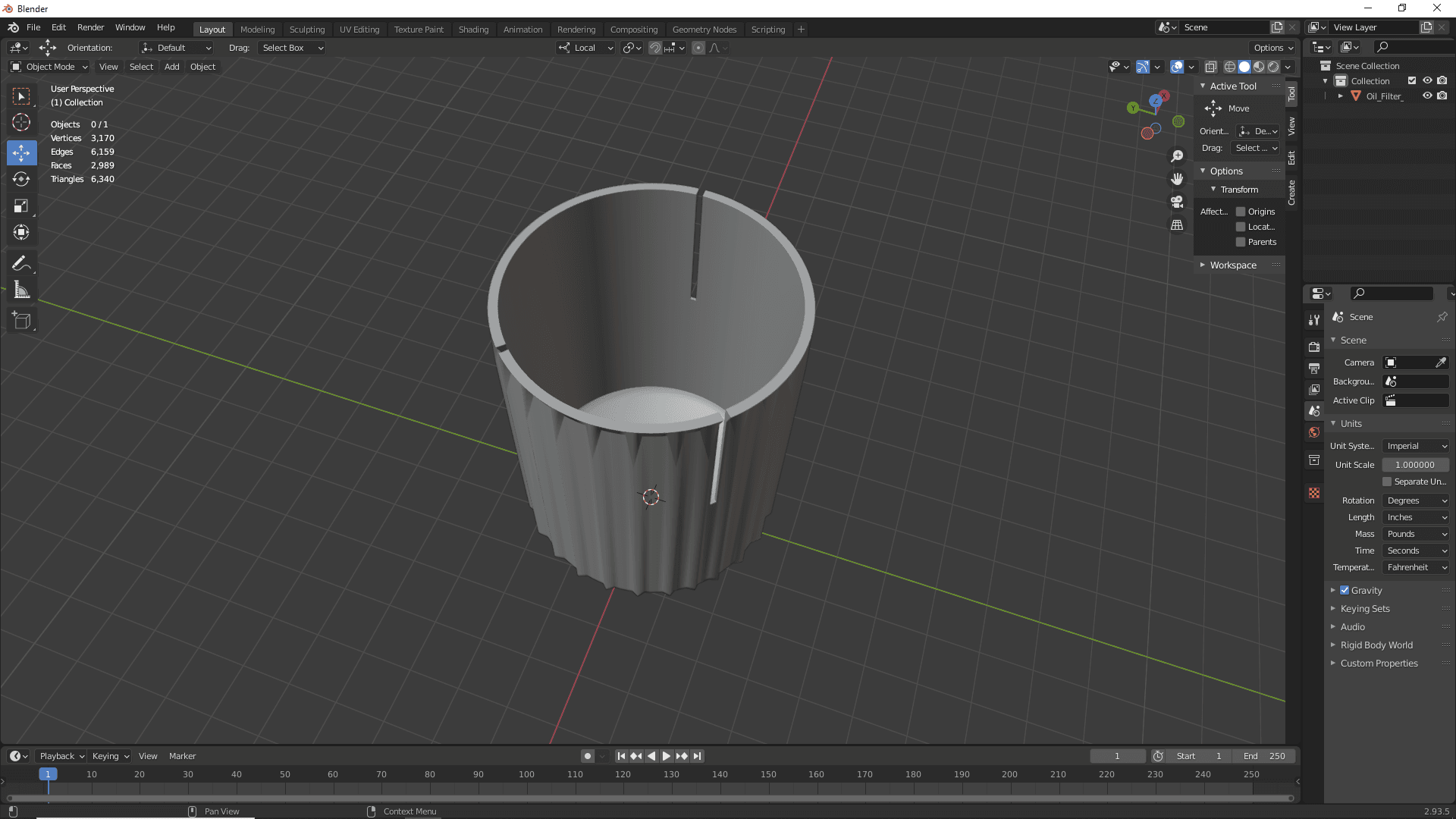 Oil Filter Case 3d model