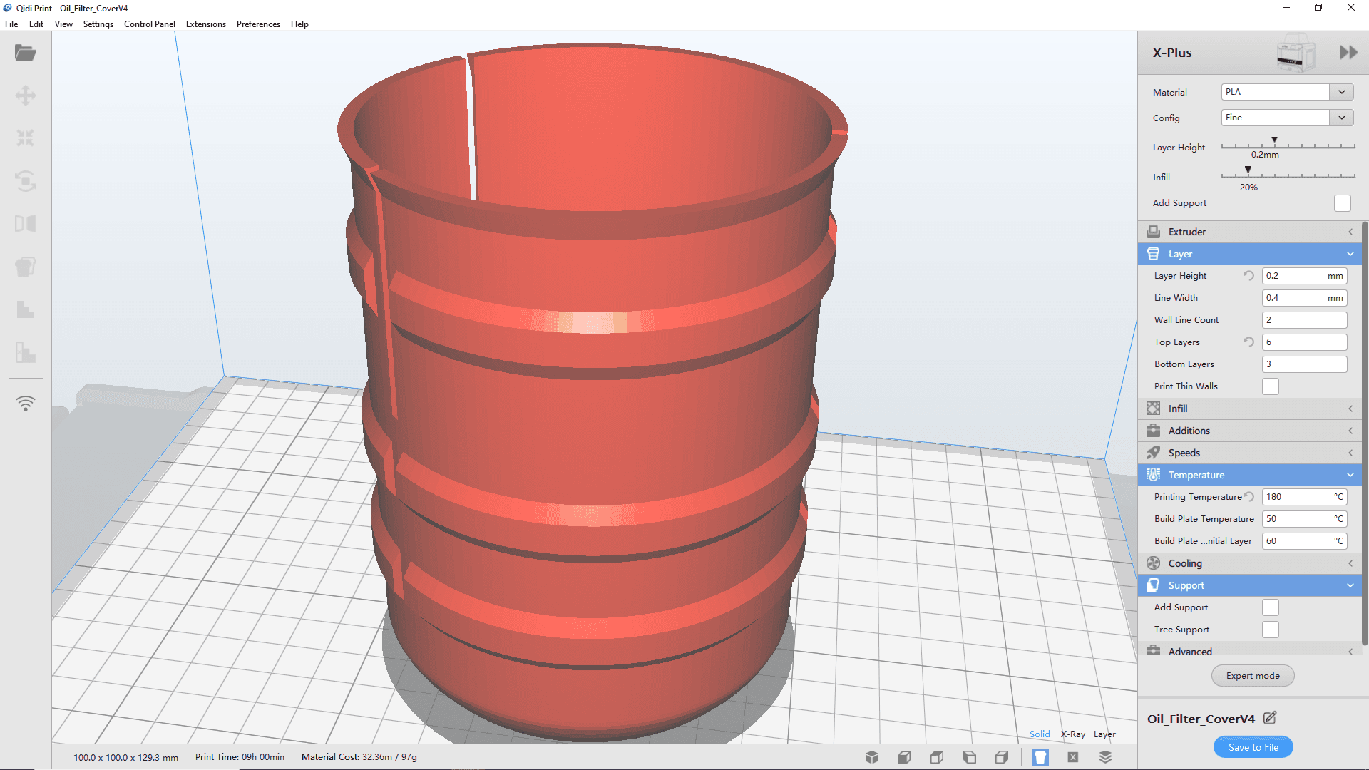 Oil Filter Case 3d model