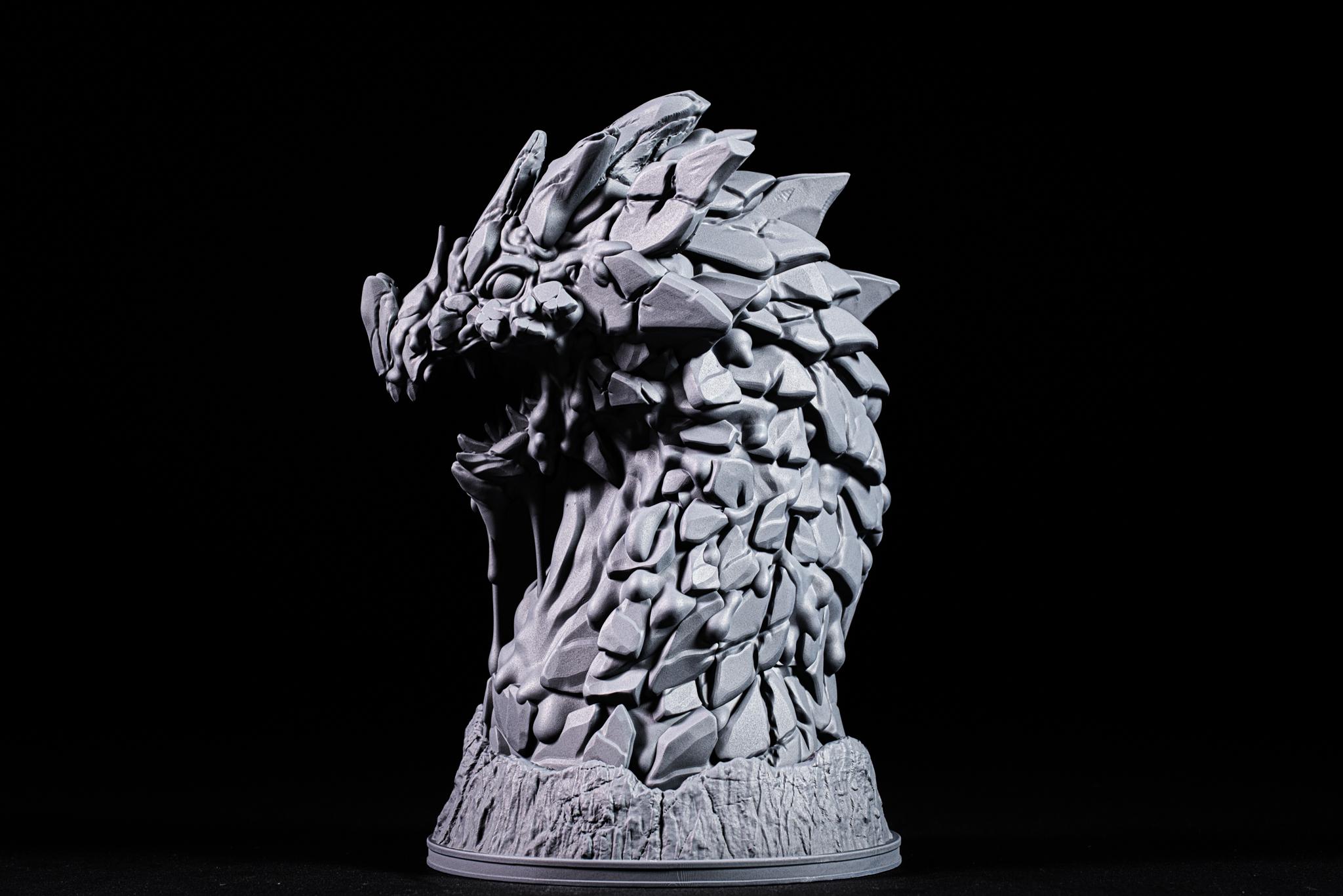 Magma Dragon Bust (Pre-Supported) 3d model