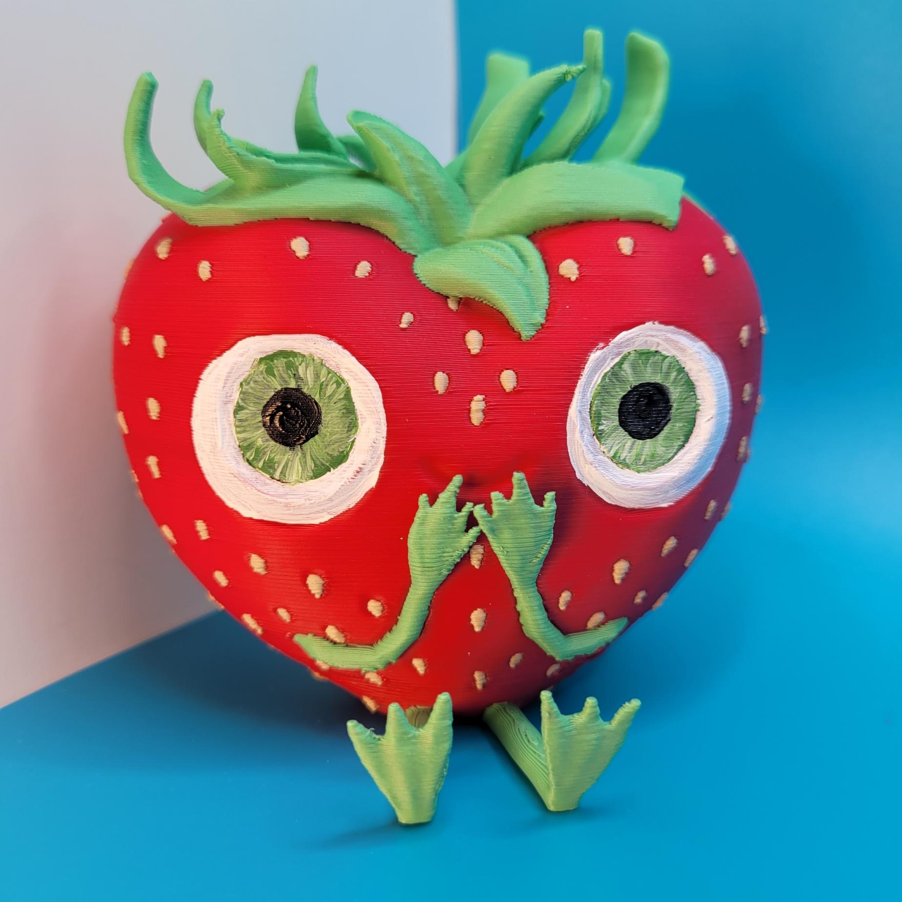 Cute Lil' Strawberry Guy 3d model