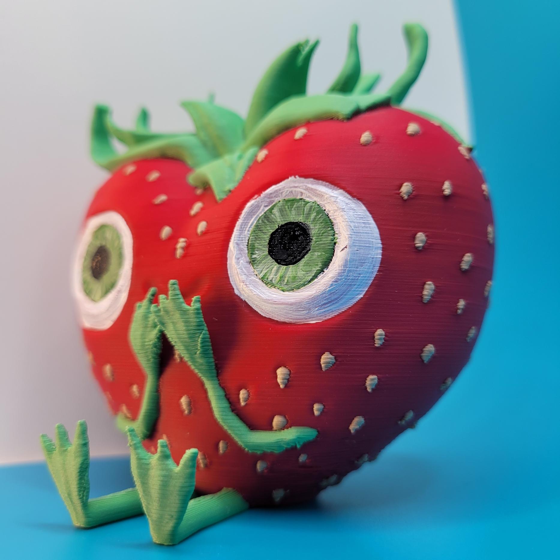 Cute Lil' Strawberry Guy 3d model