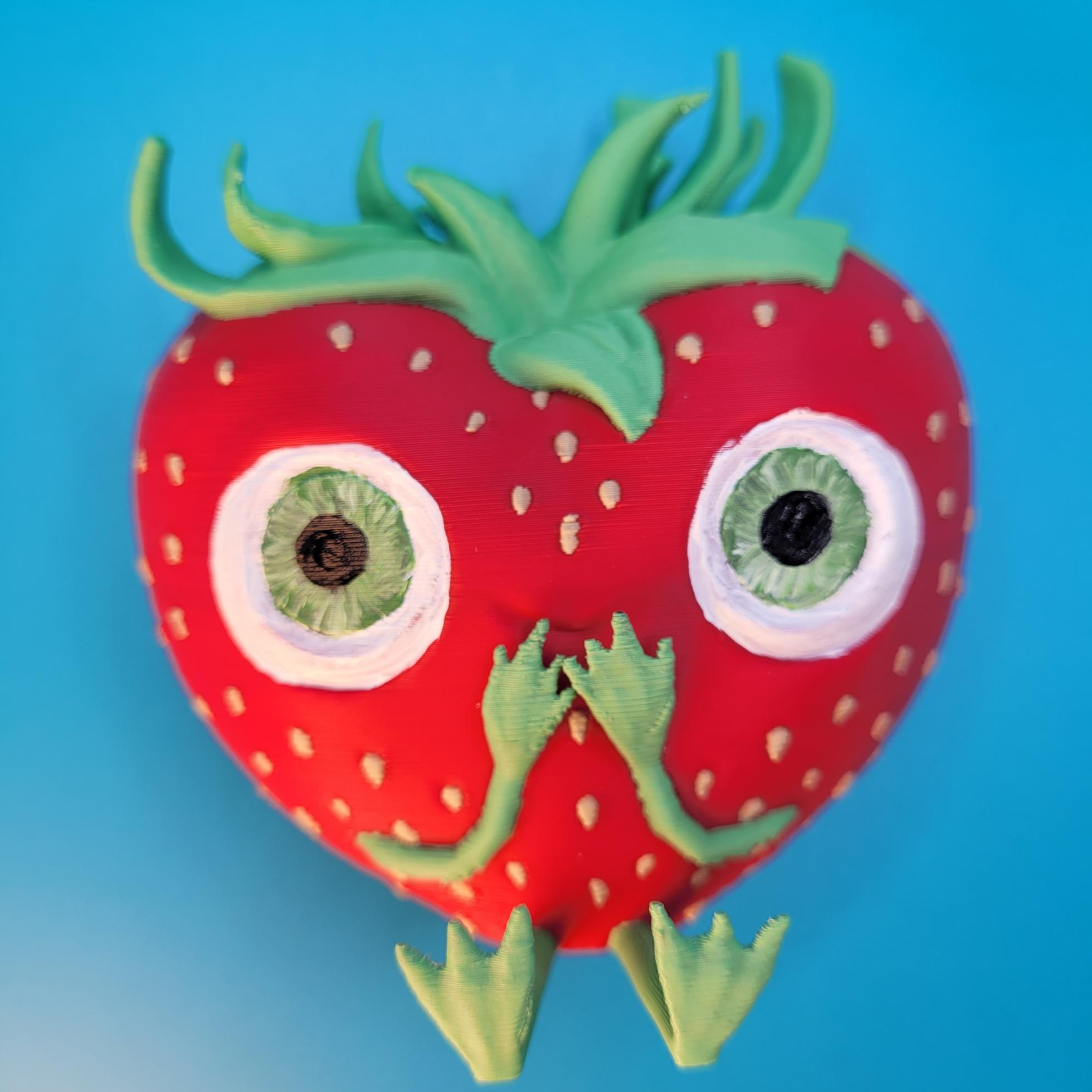 Cute Lil' Strawberry Guy 3d model