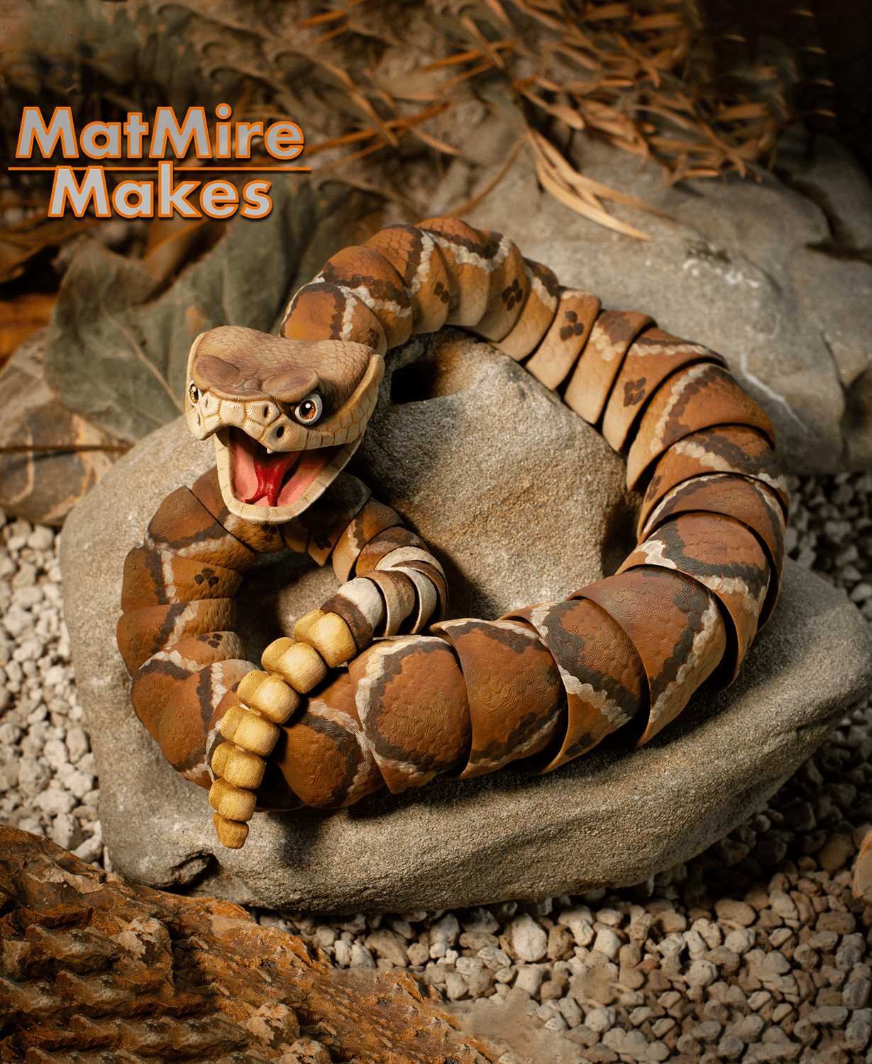 Rattlesnake - Articulated Figure 3d model