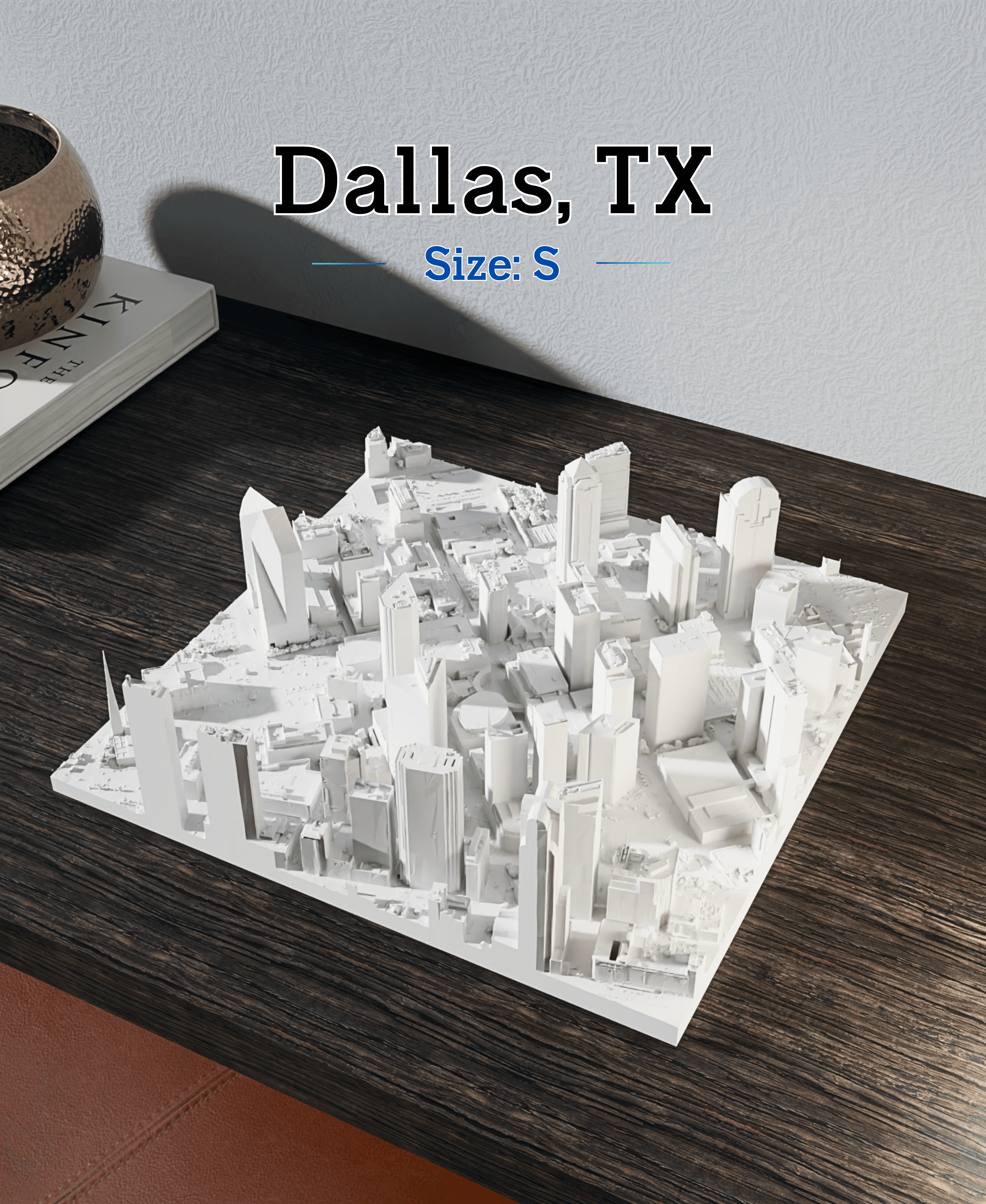 Dallas, TX - Small, Medium & Large 3d model