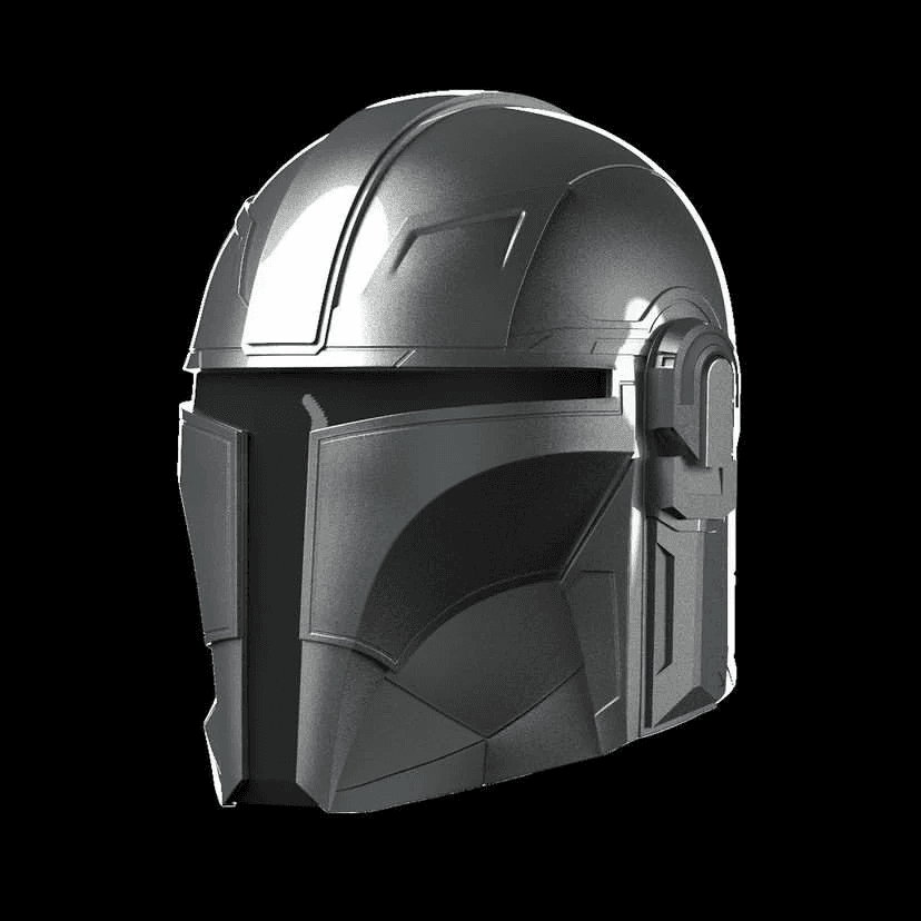 Iron Mandalorian Helmet Crossover STL 3D File 3d model