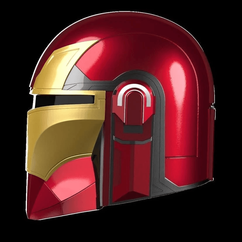 Iron Mandalorian Helmet Crossover STL 3D File 3d model