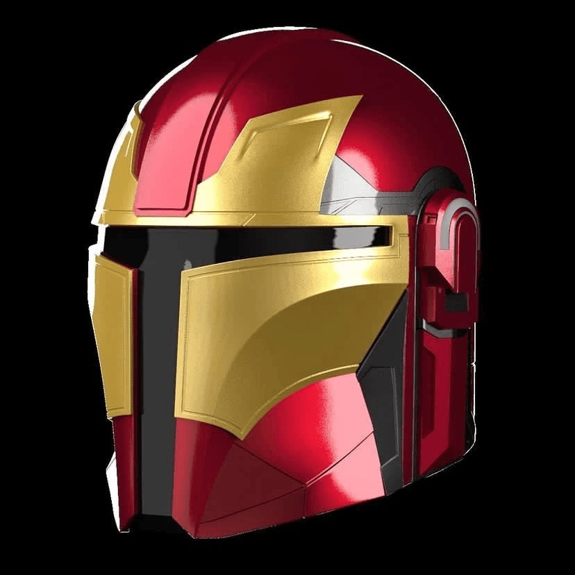 Iron Mandalorian Helmet Crossover STL 3D File 3d model