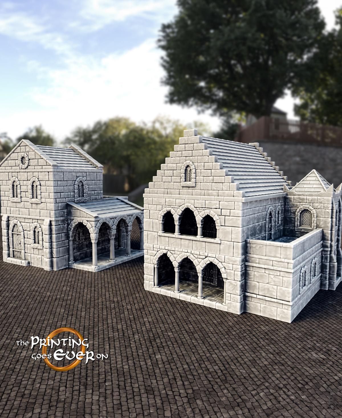 Whitcaester Buildings - A and B 3d model