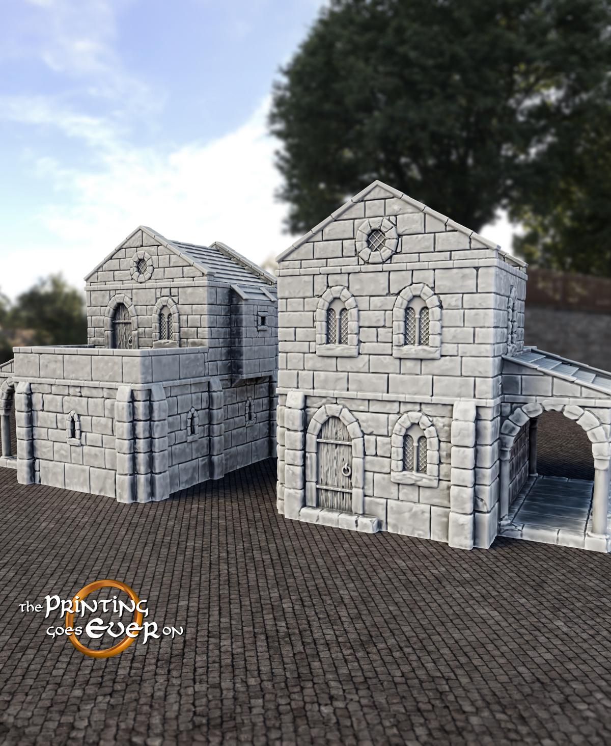 Whitcaester Buildings - A and B 3d model