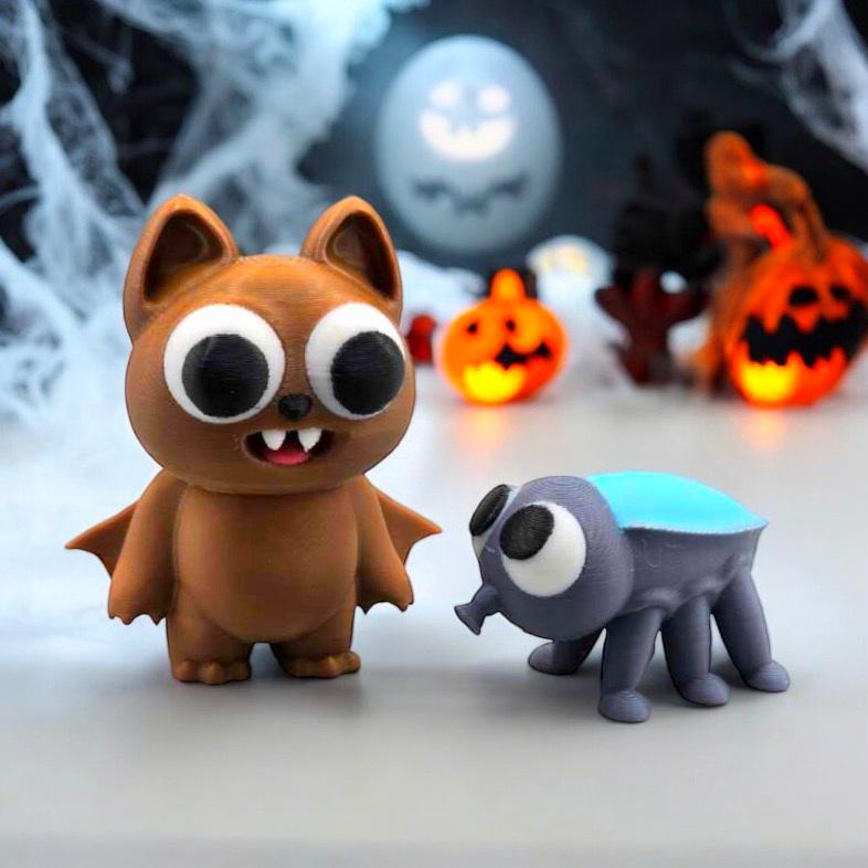 Chatty Bat and Buzz Fly Chibi Halloween Minis 3d model