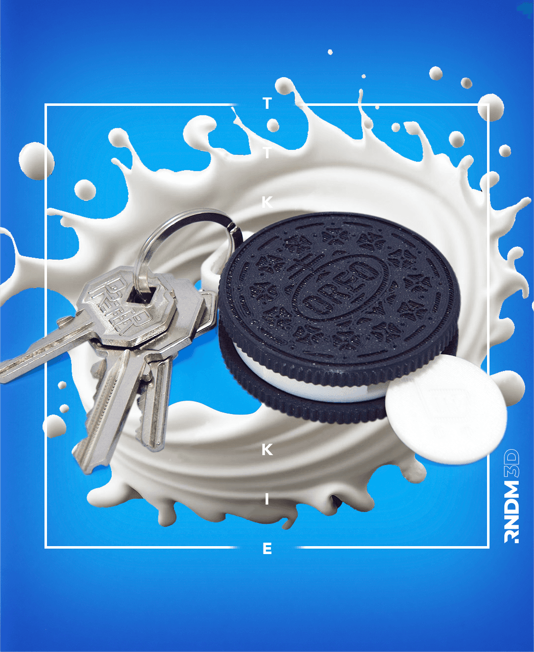 TTK COOKIE - OREO Trolley Tokens Keychain *by RNDM3D* 3d model