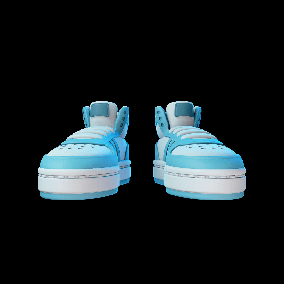 Stylized Adidas Hightops 3d model