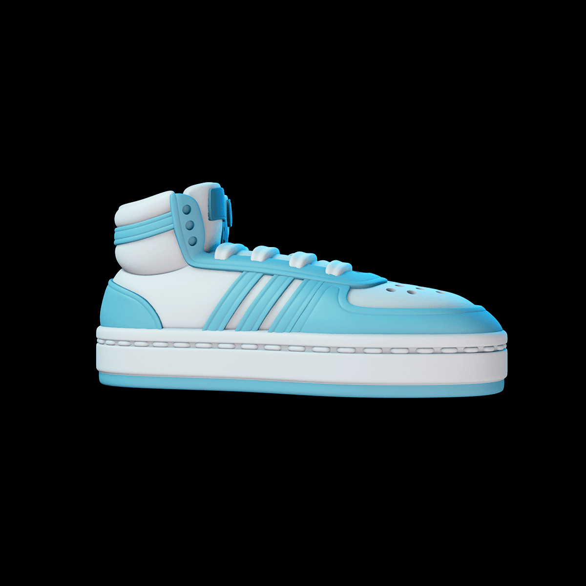 Stylized Adidas Hightops 3d model