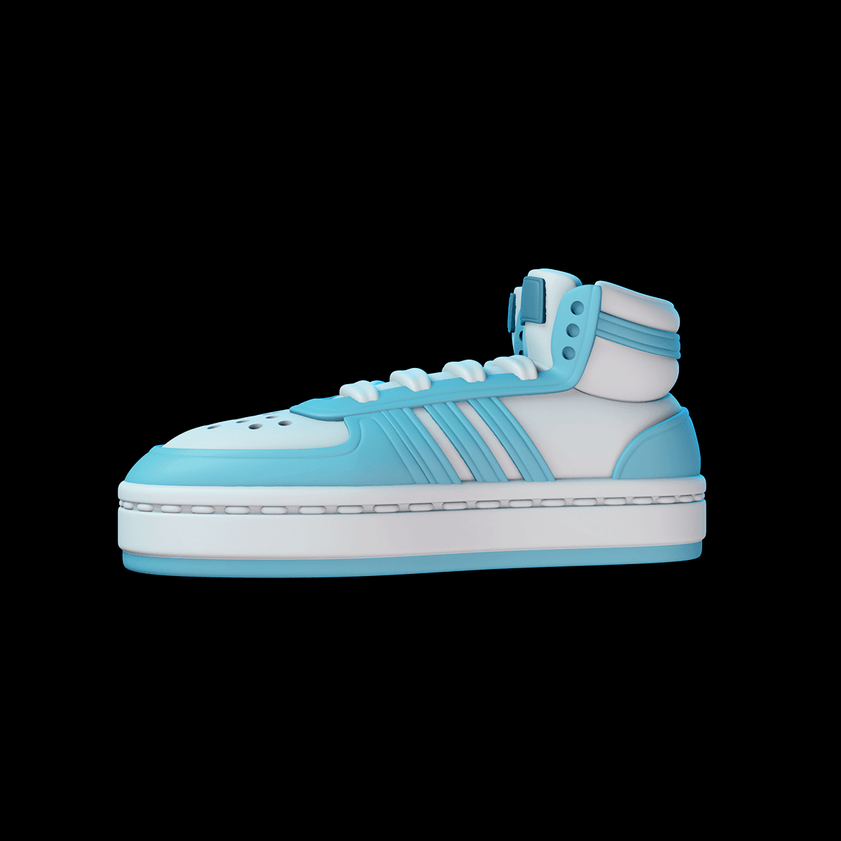 Stylized Adidas Hightops 3d model