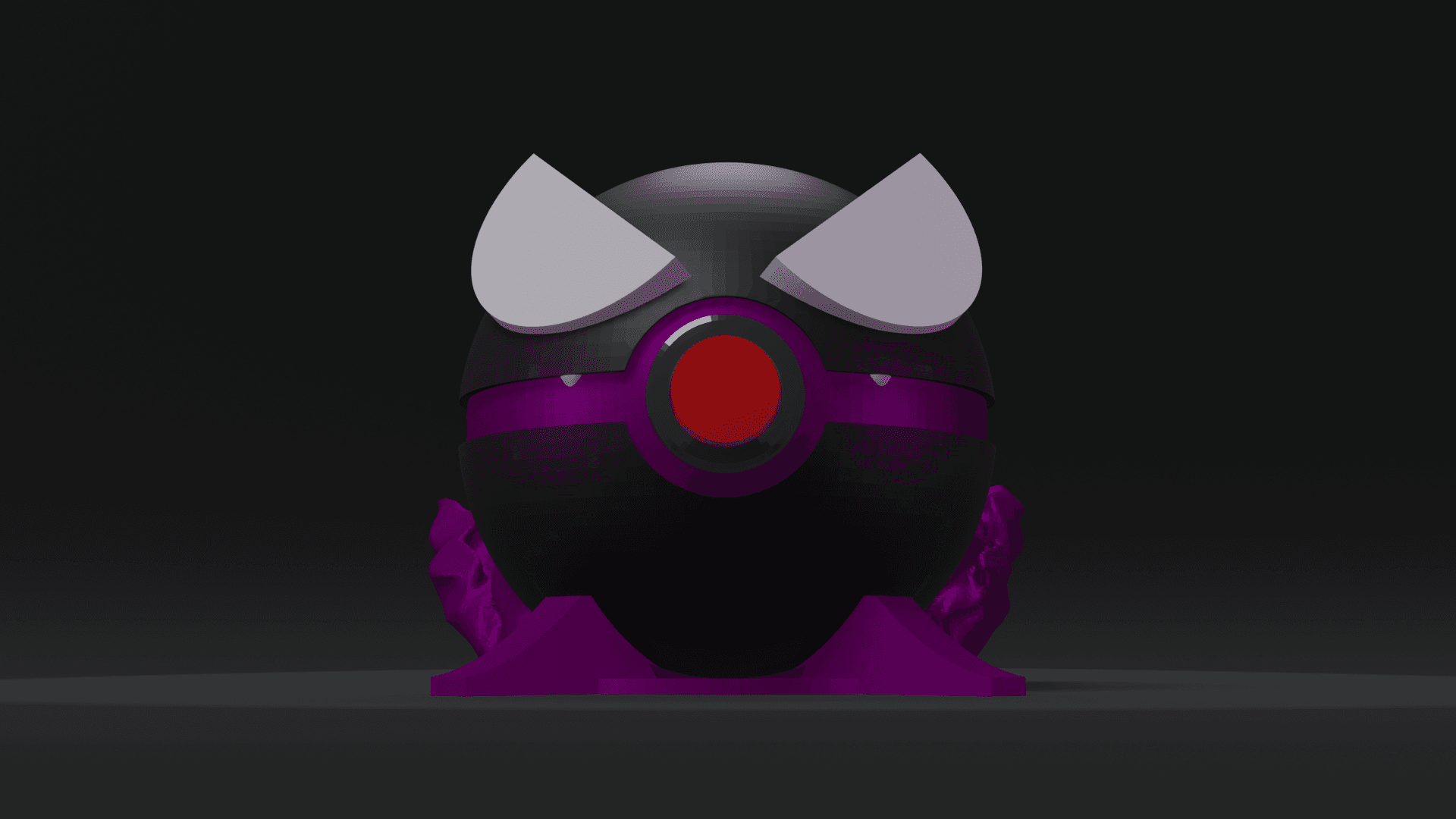 GastBall Gastly Themed Opening Pokeball - Fan Art 3d model