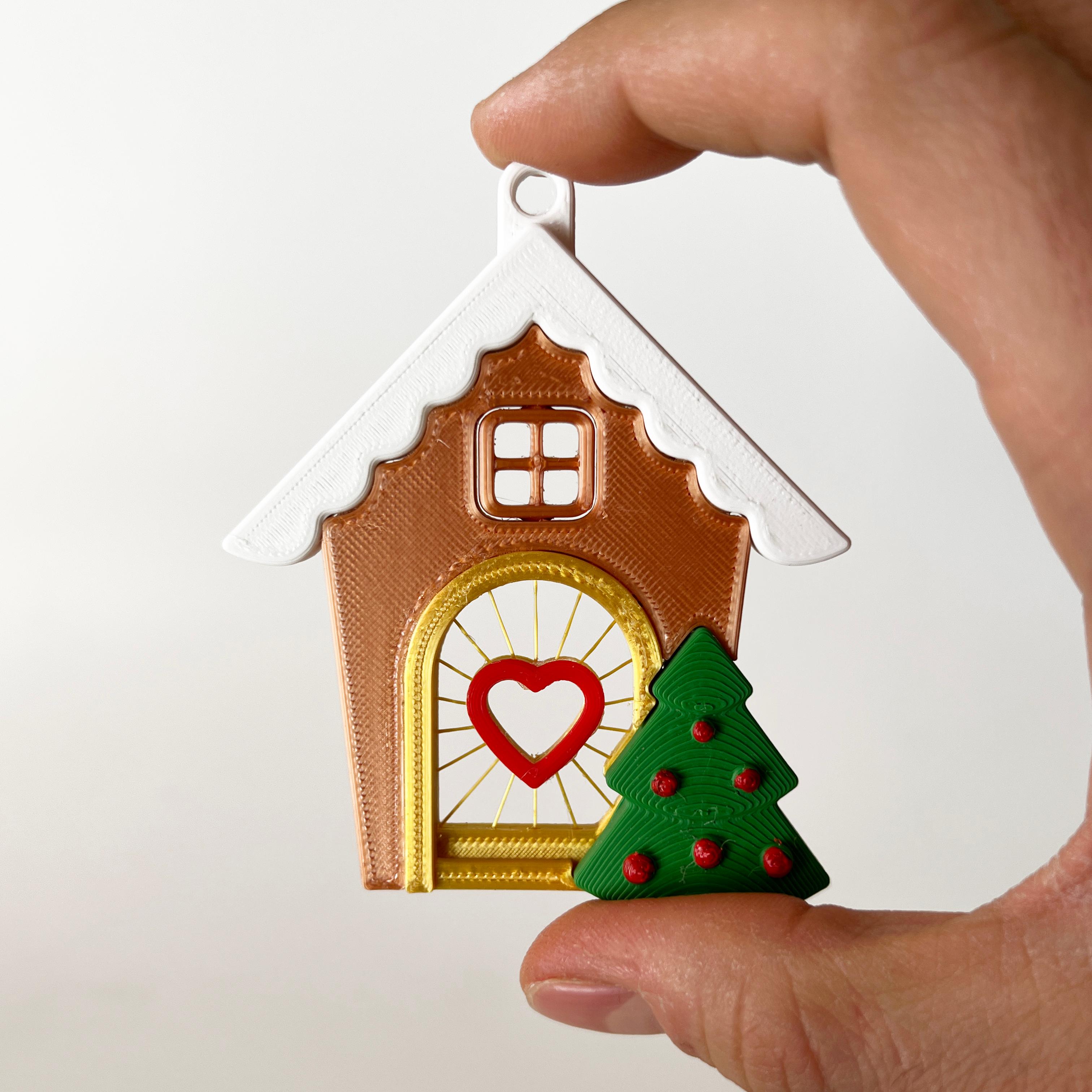 Christmas house ornament 3d model