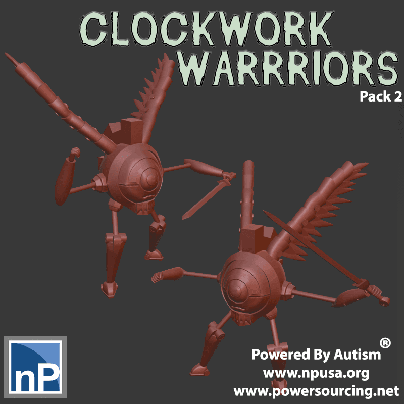 Modrons / Clockwork Warriors - Group 2 3d model