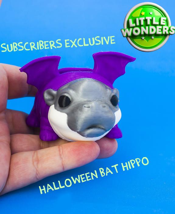 Bat Hippo / Halloween 3d model