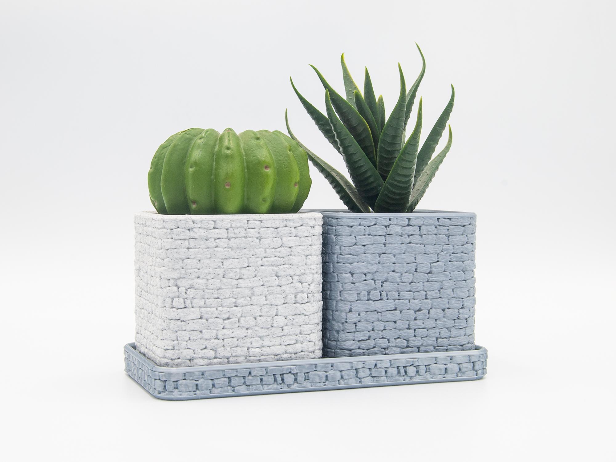 Stone Wall Planter 3d model