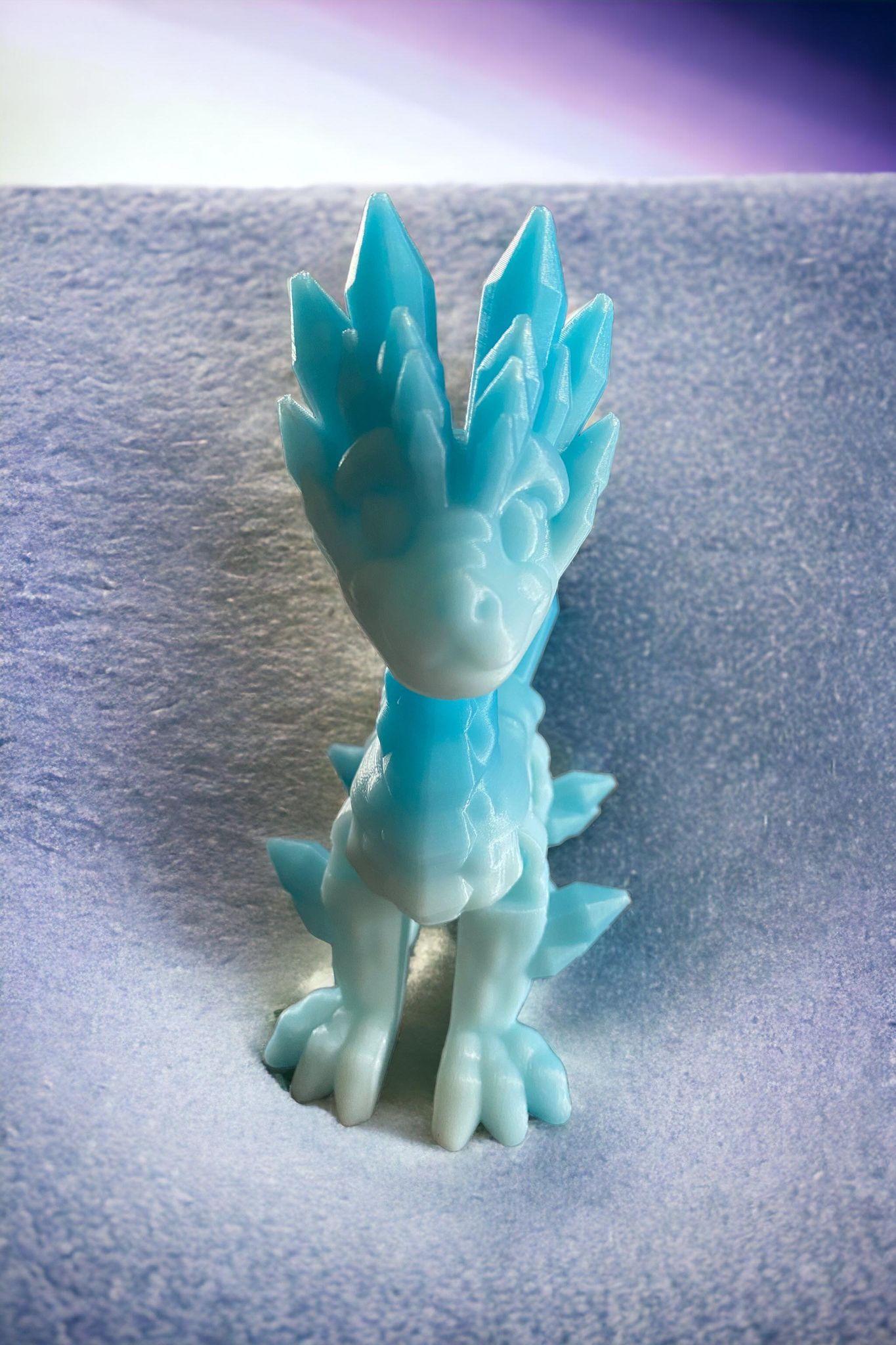 Standing Crystal Dragon Baby 3d model