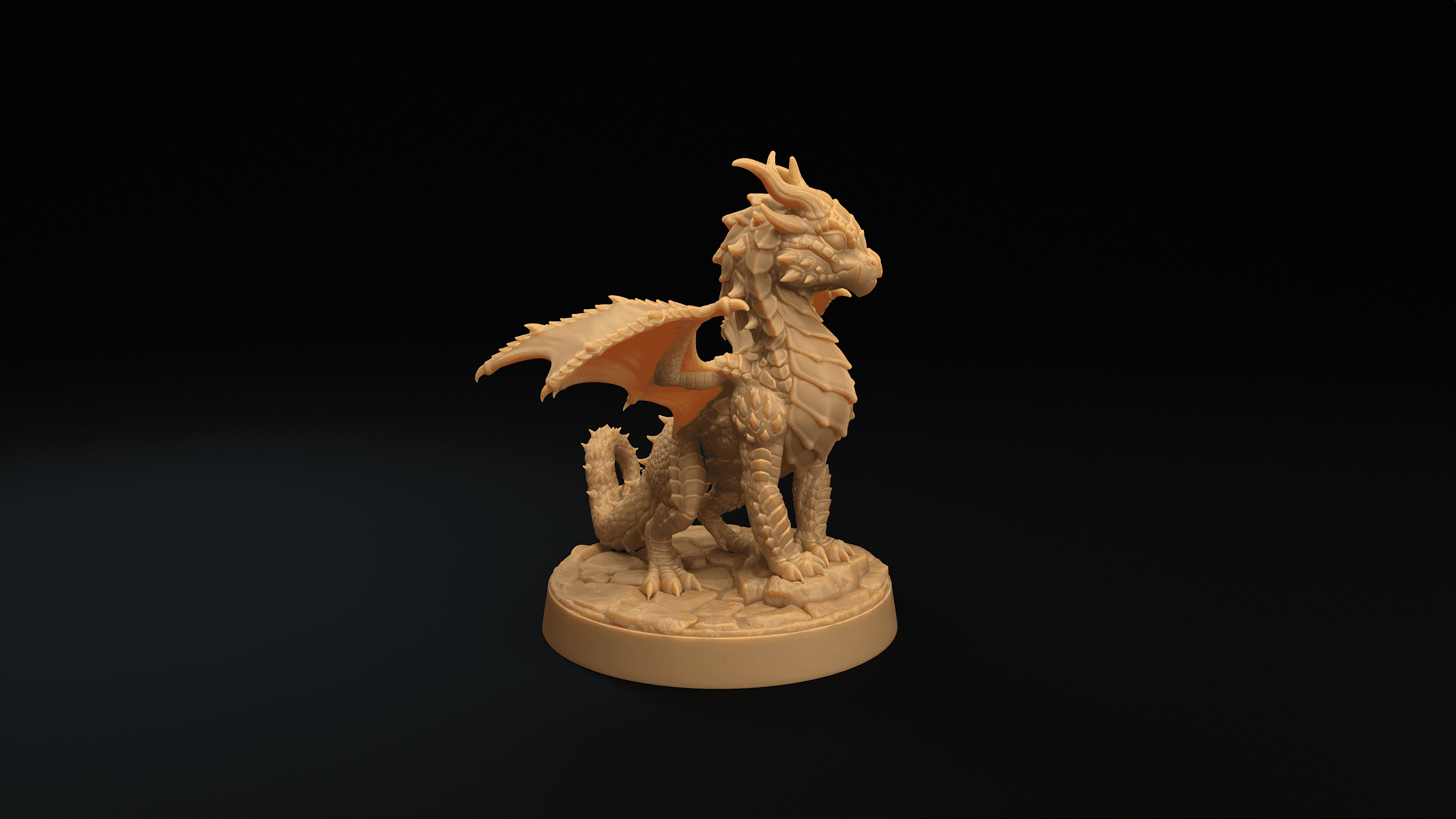 Flamehorn Wyrmling 3d model