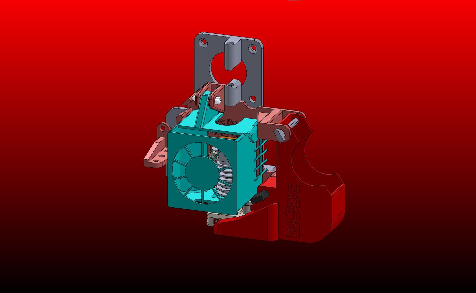 Micro-Swiss-Enders Swiss3Dc-Starlex-Ender-Direct-Drive-Fan-Shroud-A4010-R4020-B3 3d model