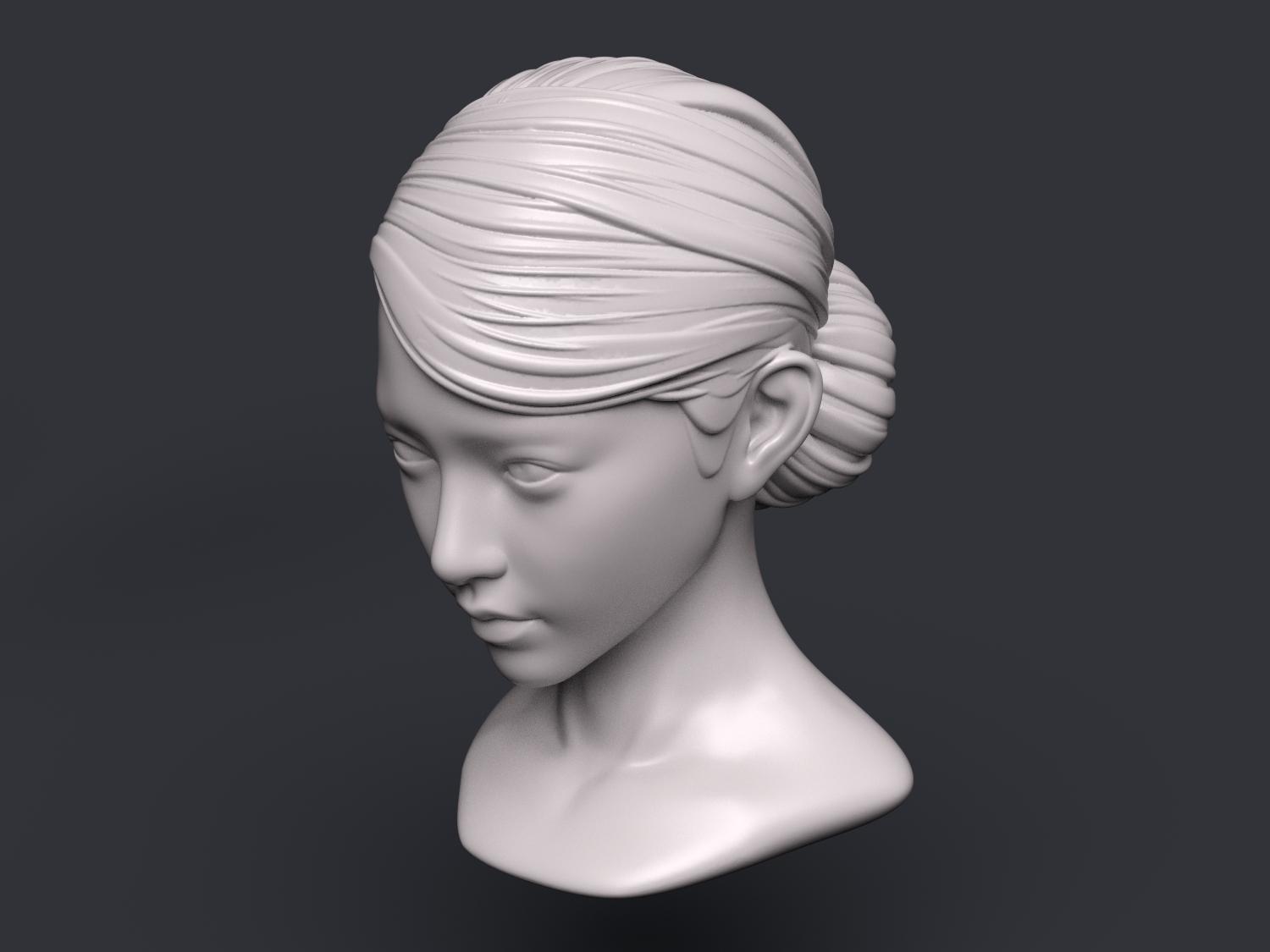 Girl Head 3d model