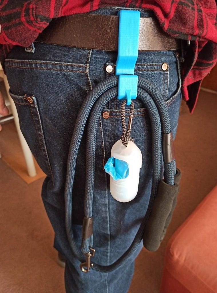 Poop bag and leash Belt Holder 3d model