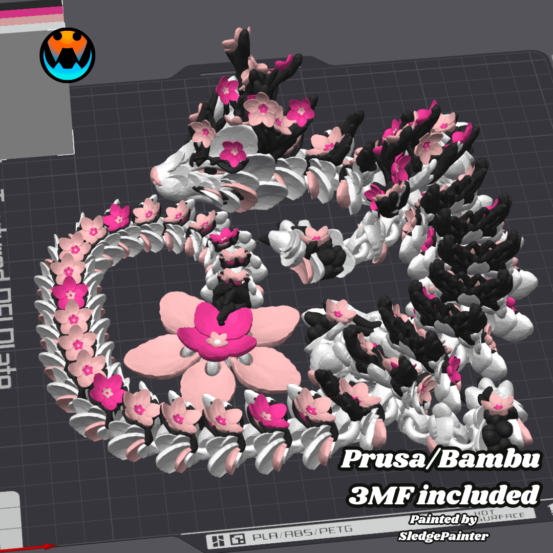 Cherry Blossom Dragon 3d model