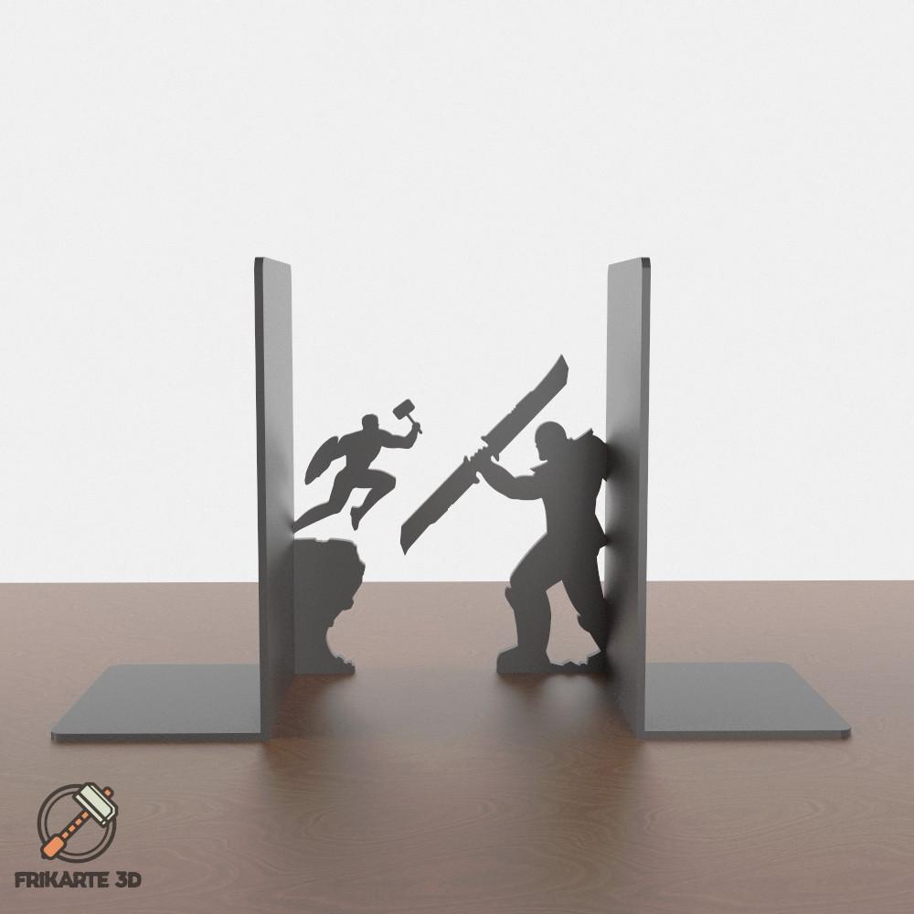 Avengers Endgame Battle Bookends 3d model