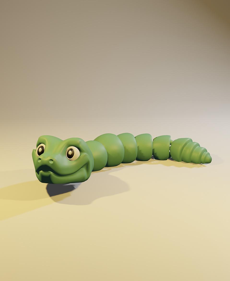 Slick - Articulated Snake Snap-Flex Fidget (Medium Joints) 3d model