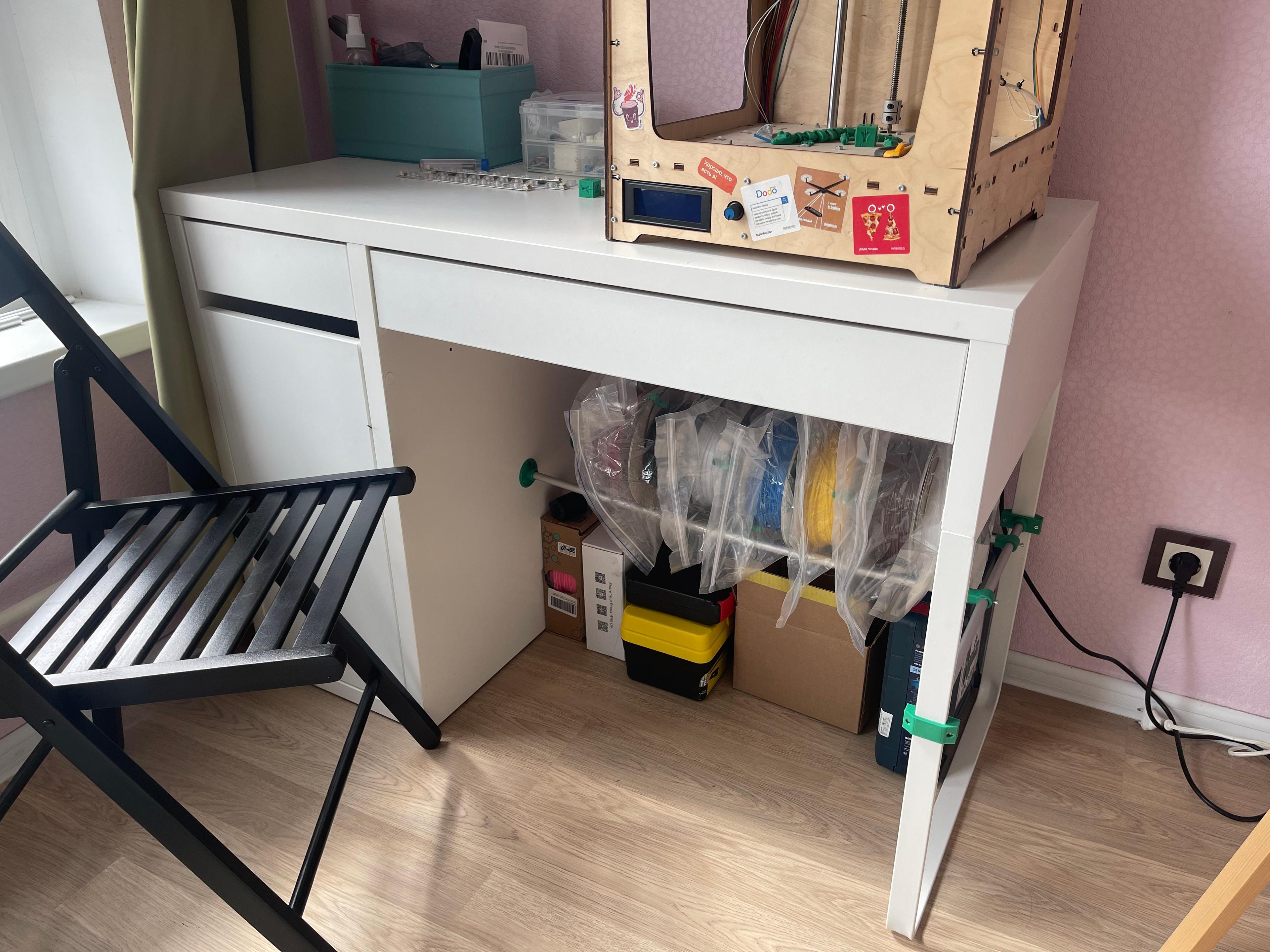 Rail Storage system for Micke IKEA Desk 3d model